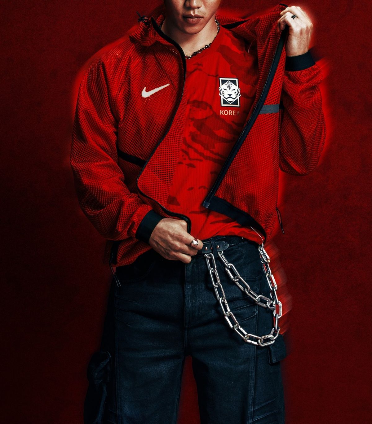 나이키(NIKE) 대한민국 2026 스타디움 홈 드라이 핏 축구 레플리카 저지 M - 글로벌 레드:블랙:화이트:클럽 골드 / IB5328-679