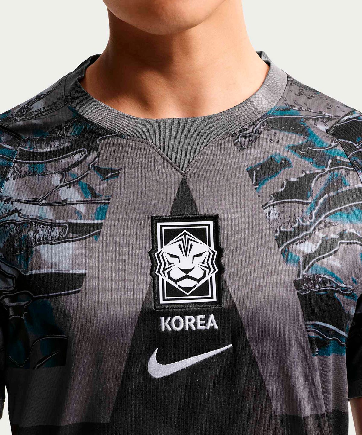 나이키(NIKE) 대한민국 2026 스타디움 골키퍼 드라이 핏 축구 레플리카 반소매 저지 M - 블랙:미디엄 애쉬:화이트 / IR0920-010