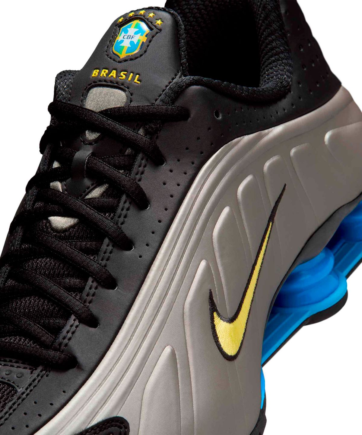 나이키(NIKE) 샥스 R4 브라질 M - 블랙:메탈릭 퓨터:라이트 포토 블루:카나리아 / IO8134-001
