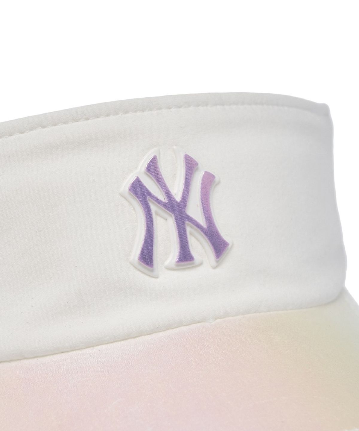 엠엘비 키즈(MLB KIDS) 여아 쿨필드 레인보우 리본 썬캡 NY (White)