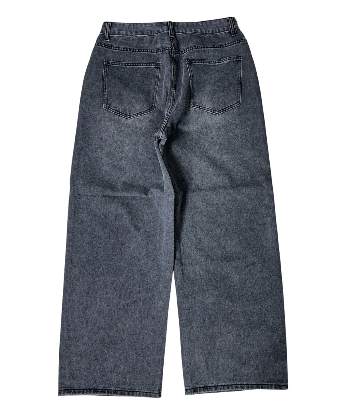 스케이터락(SK8ER ROCK) Patchwork Denim Wide Pants ((charcoal))