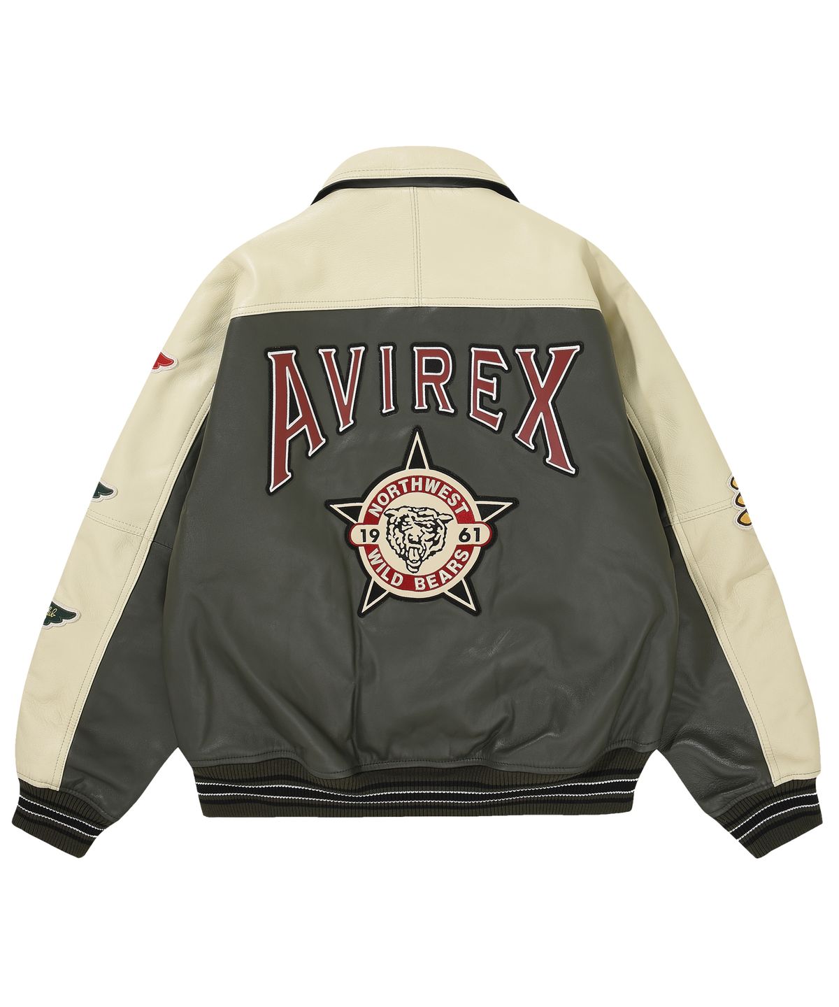 아비렉스(AVIREX) 레더 스타디움 자켓 / 7833950013 그린