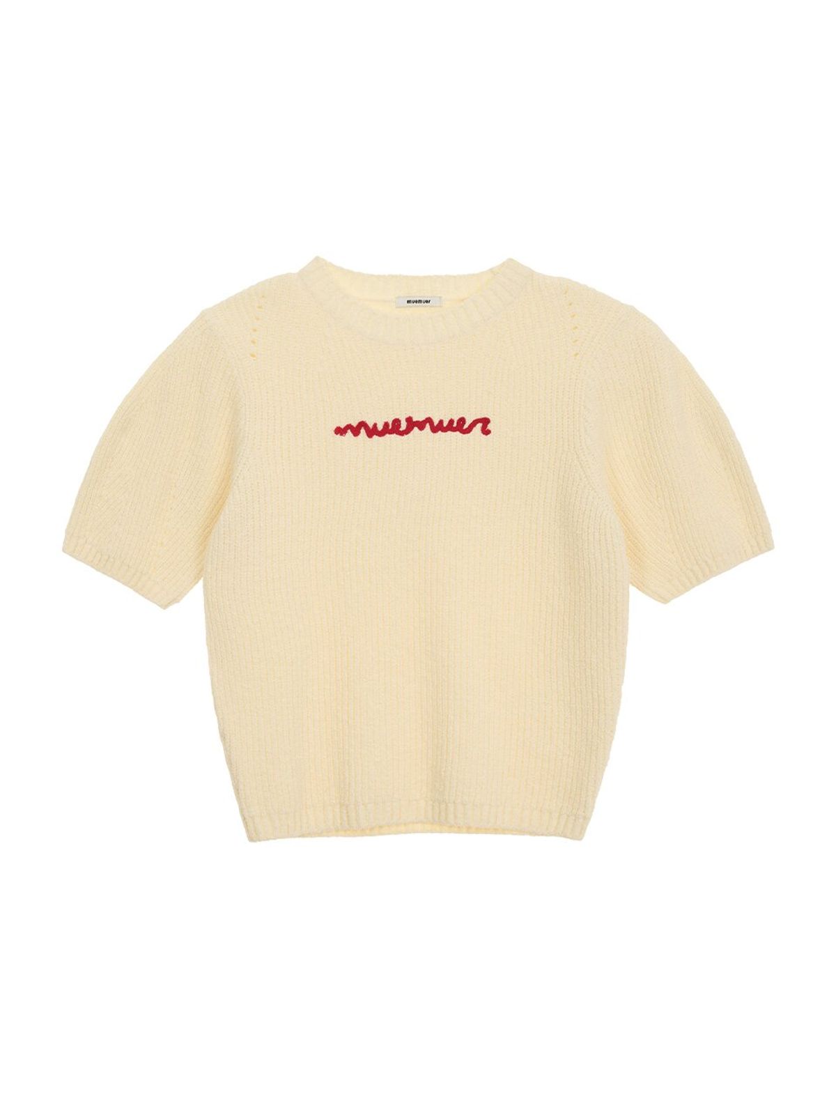 뮈뮈에르(MUEMUER) Muemuer Lettering Boucle Pullover MU2611PO104M