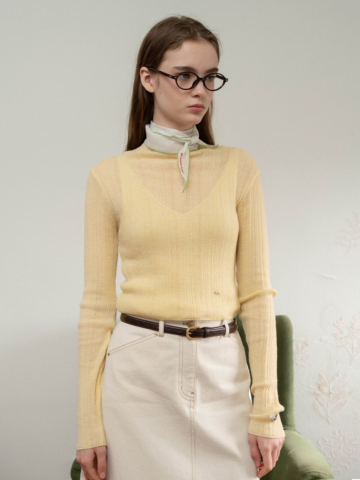 뮈뮈에르(MUEMUER) Snug Slim Pullover & Bustier SET MU2611PO105M