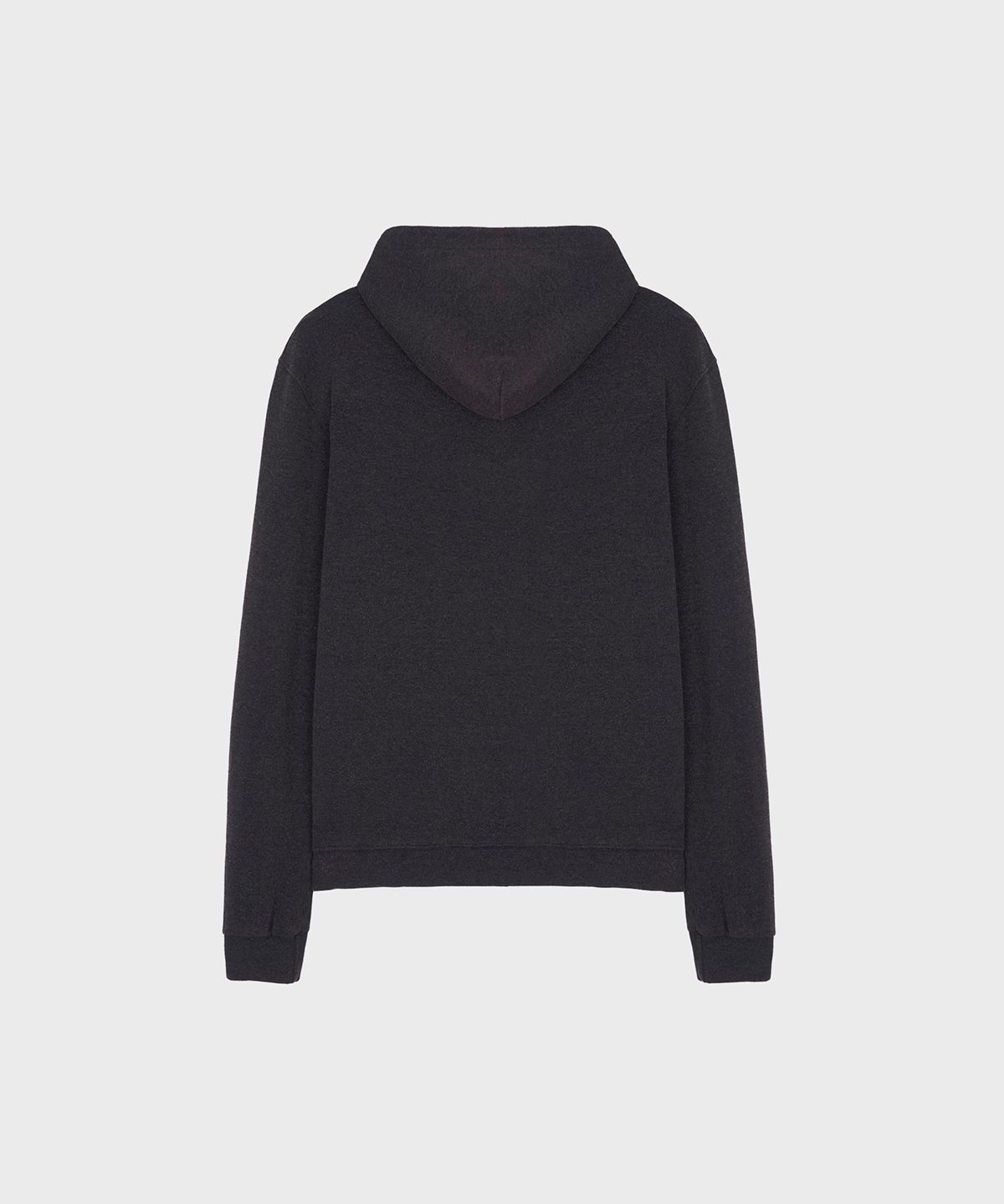서피스에디션(SURFACE EDITION) HAND-STITCHED SLIM HOODED ZIP-UP OXIDE CHARCOAL