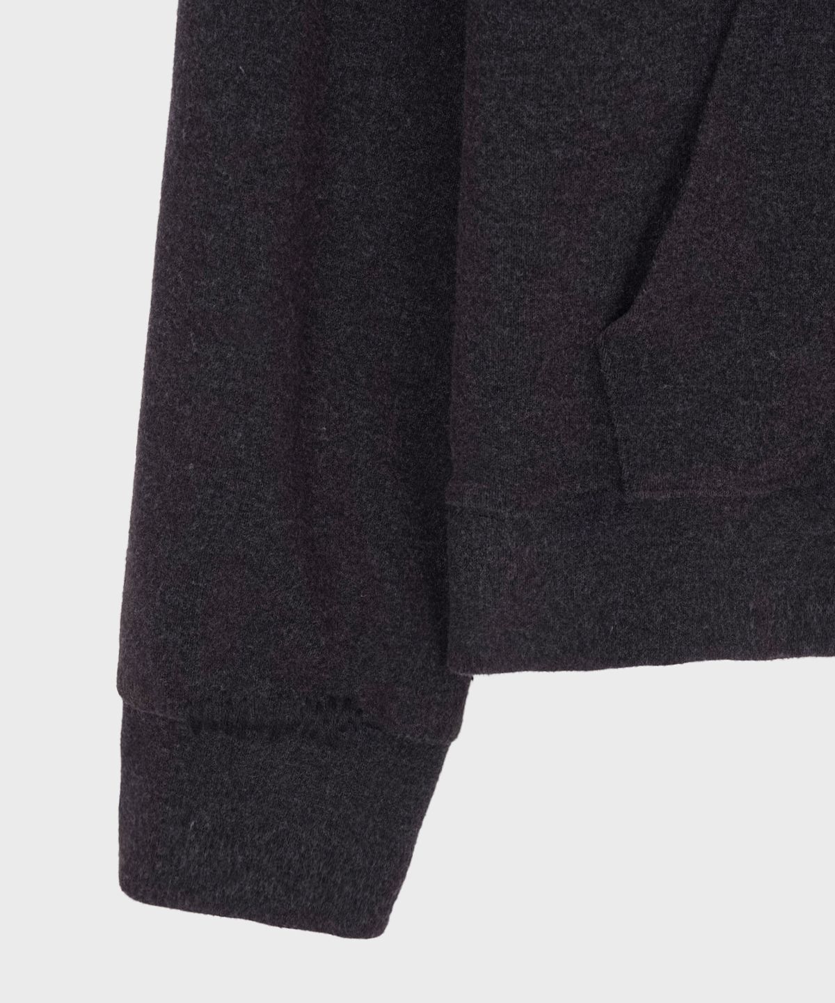 서피스에디션(SURFACE EDITION) HAND-STITCHED SLIM HOODED ZIP-UP OXIDE CHARCOAL