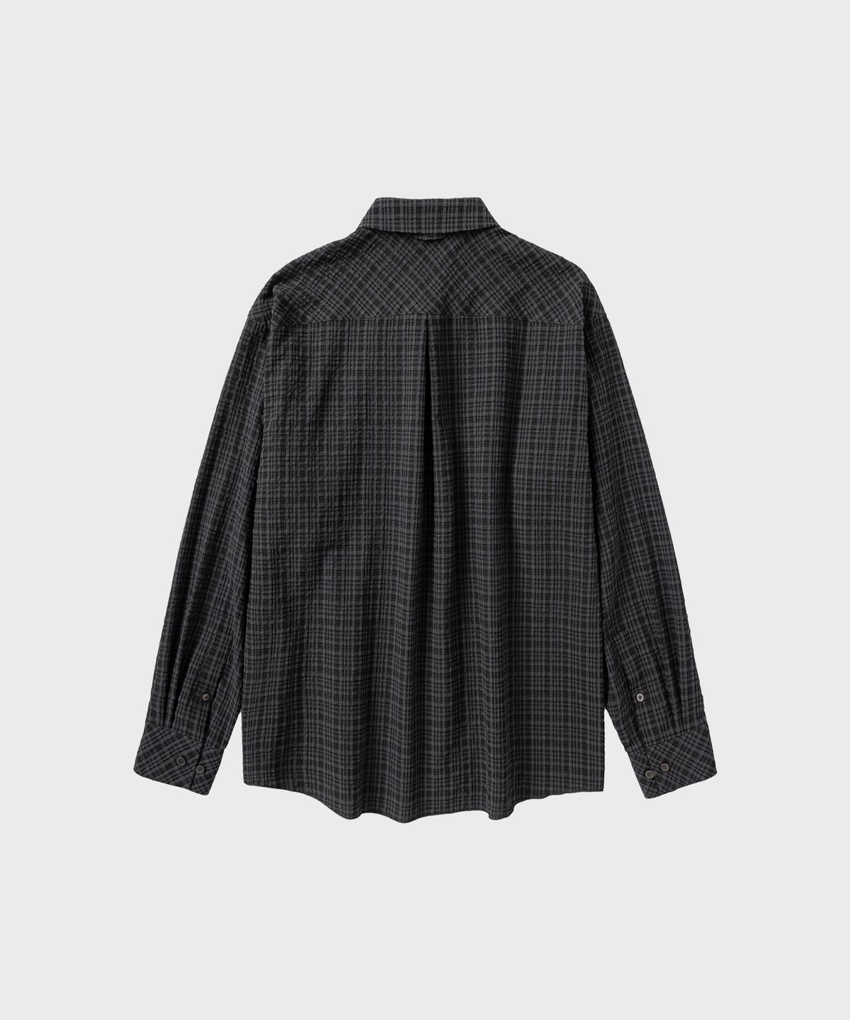 넌블랭크(NONBLANK) 블렌디드 체크 LS 셔츠_GREY