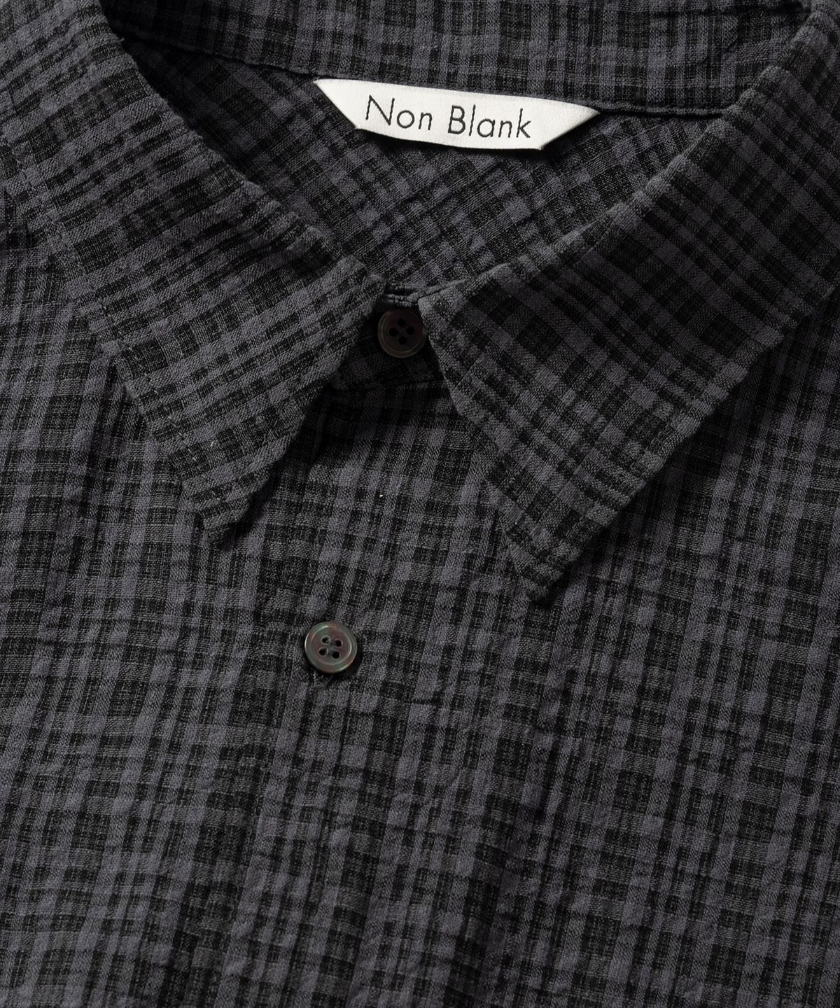 넌블랭크(NONBLANK) 블렌디드 체크 LS 셔츠_GREY