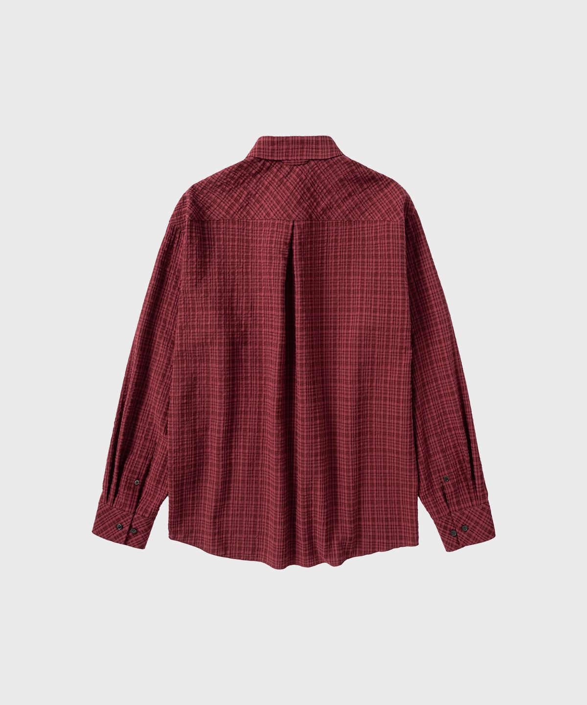 넌블랭크(NONBLANK) 블렌디드 체크 LS 셔츠_CHERRY PINK