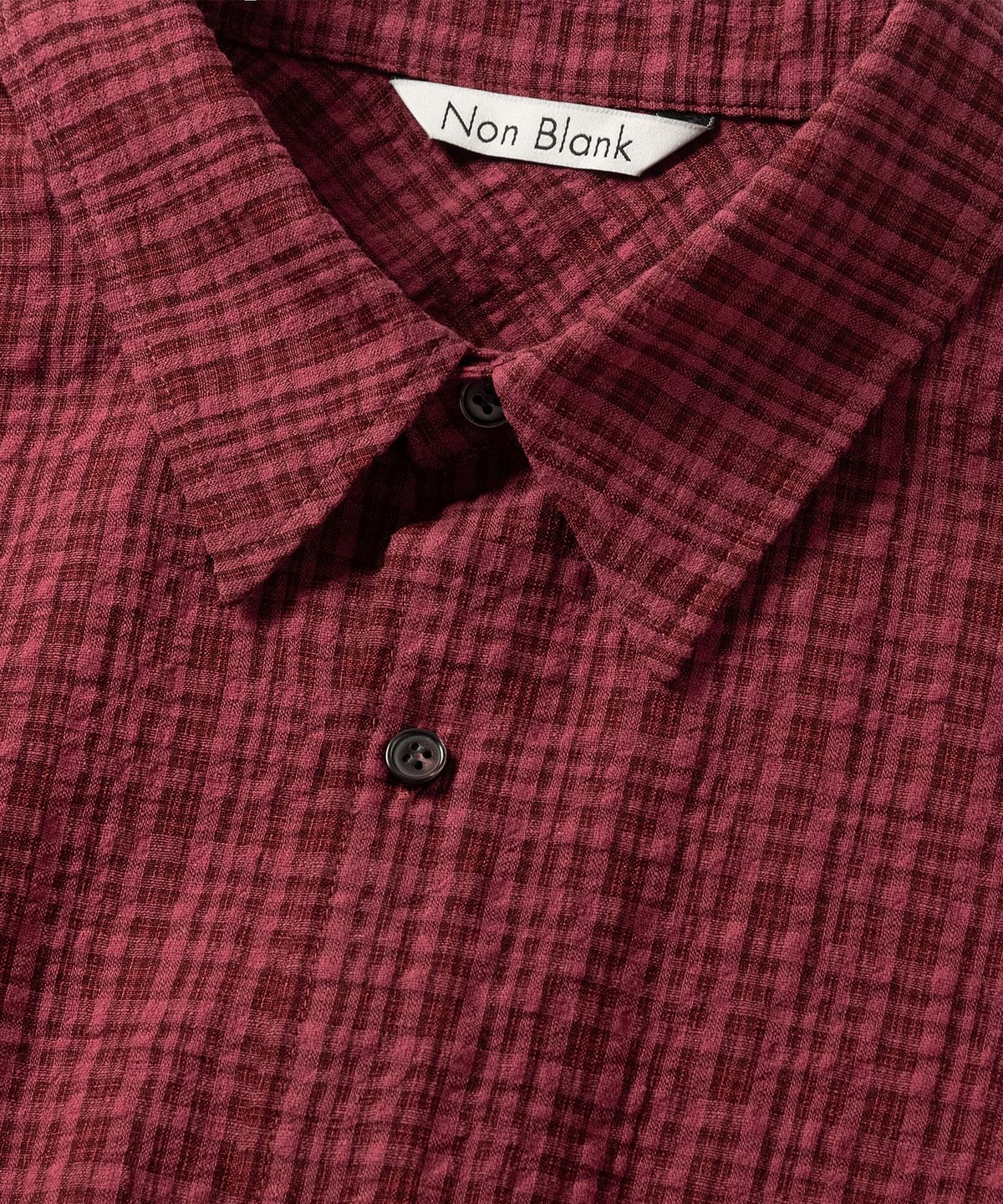 넌블랭크(NONBLANK) 블렌디드 체크 LS 셔츠_CHERRY PINK