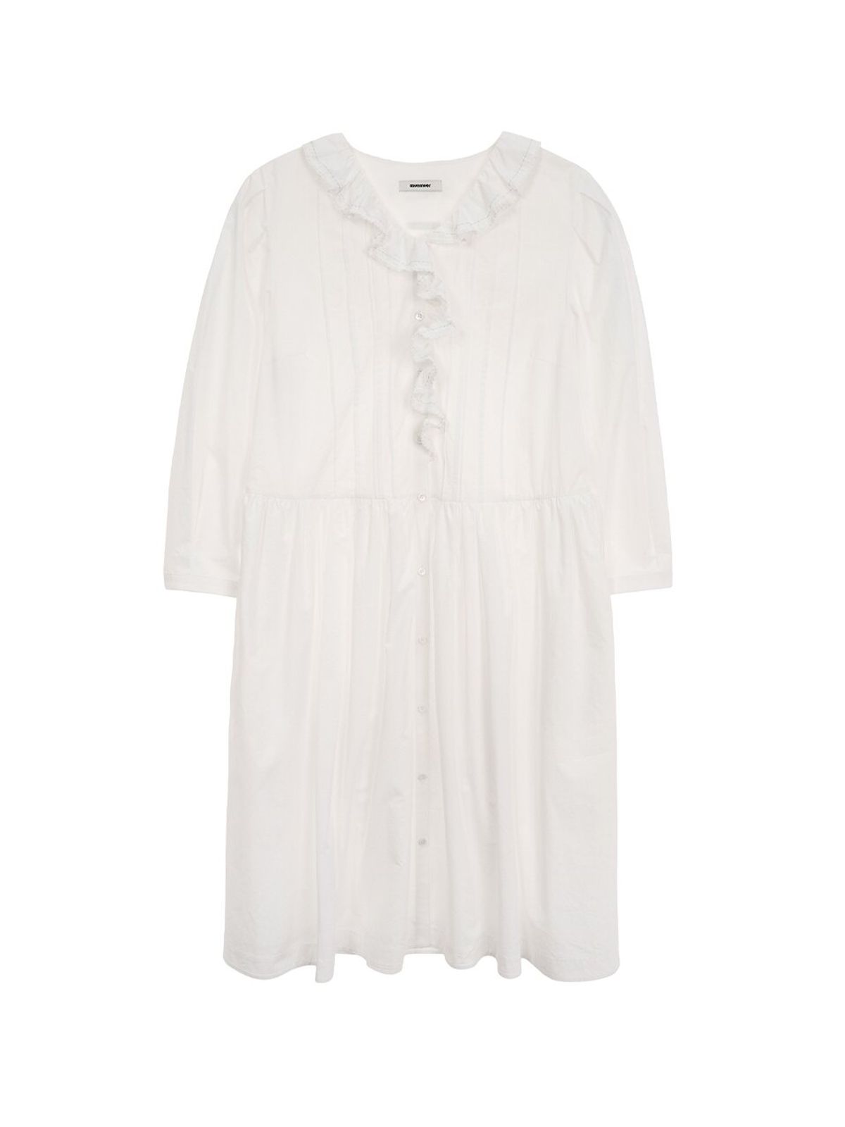 뮈뮈에르(MUEMUER) Ruffle Collar Pin-Tuck Dress MU2611OP105M