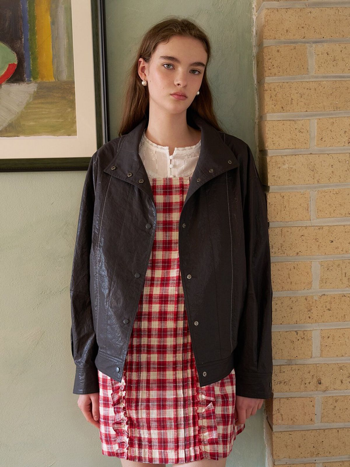 뮈뮈에르(MUEMUER) High-Neck Blouson Jumper MU2611JP102M