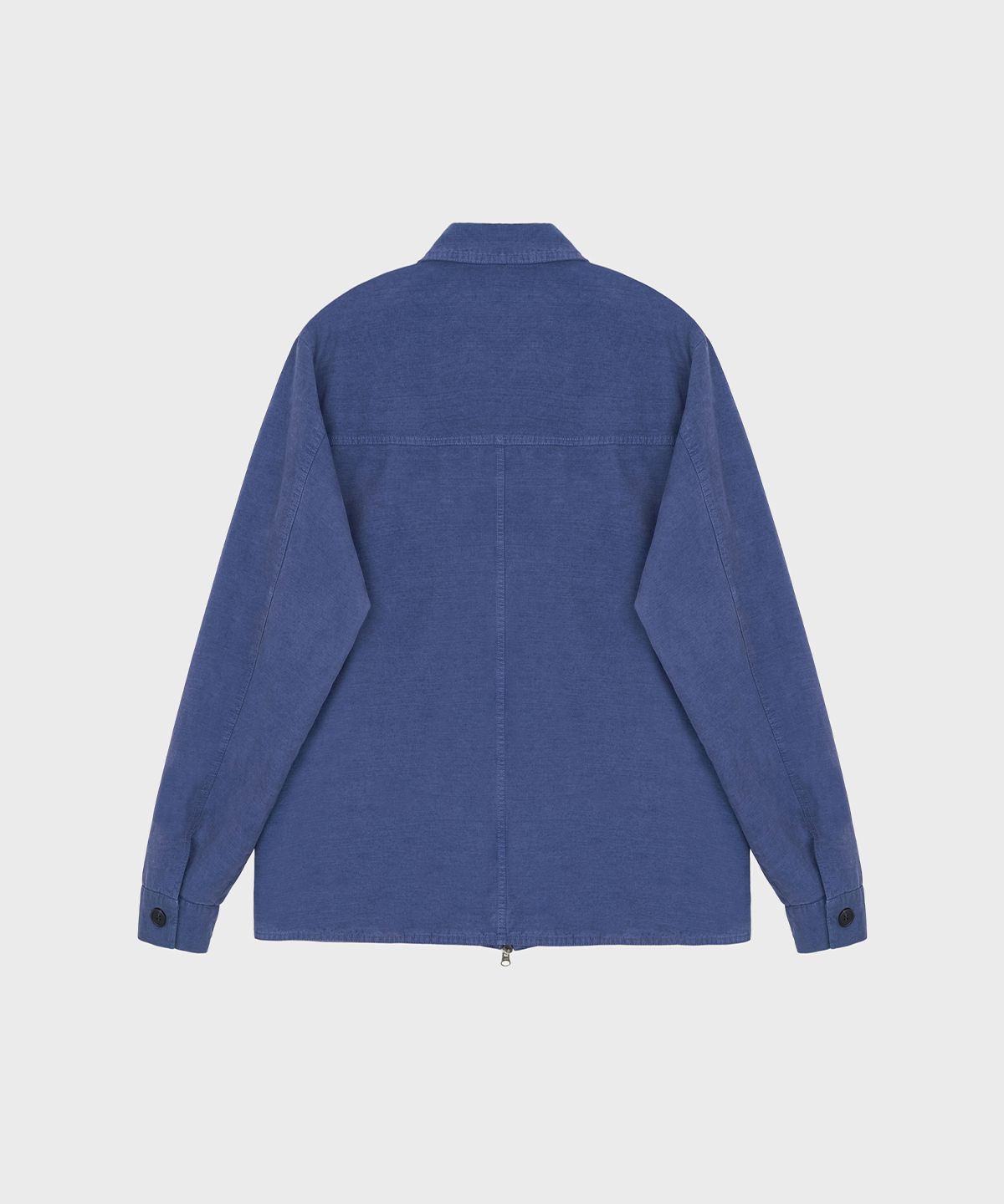 서피스에디션(SURFACE EDITION) DYED BUTTON SHIRT JACKET FRENCH BLUE
