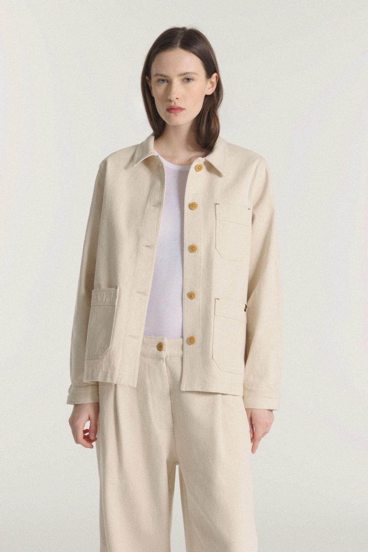 르몽생미셸(LE MONT ST MICHEL) VONK – WORK JACKET_Ivory