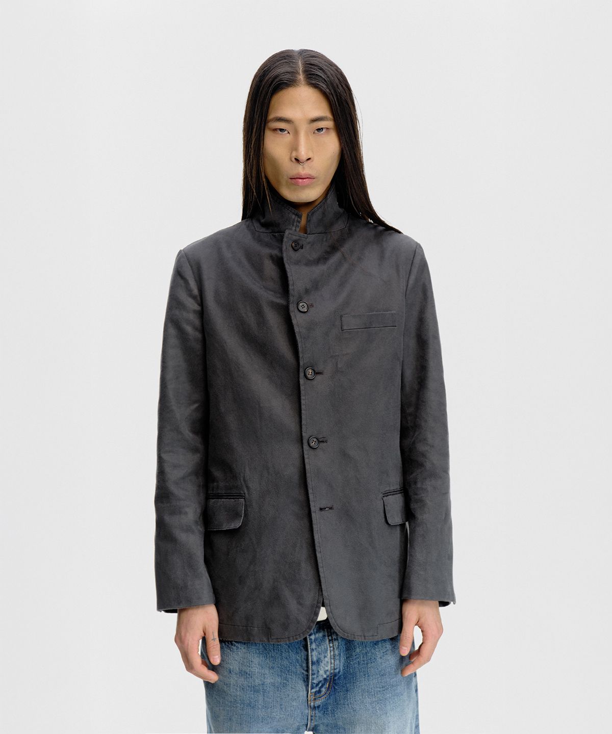 서피스에디션(SURFACE EDITION) JUDE FAUX LEATHER BLAZER