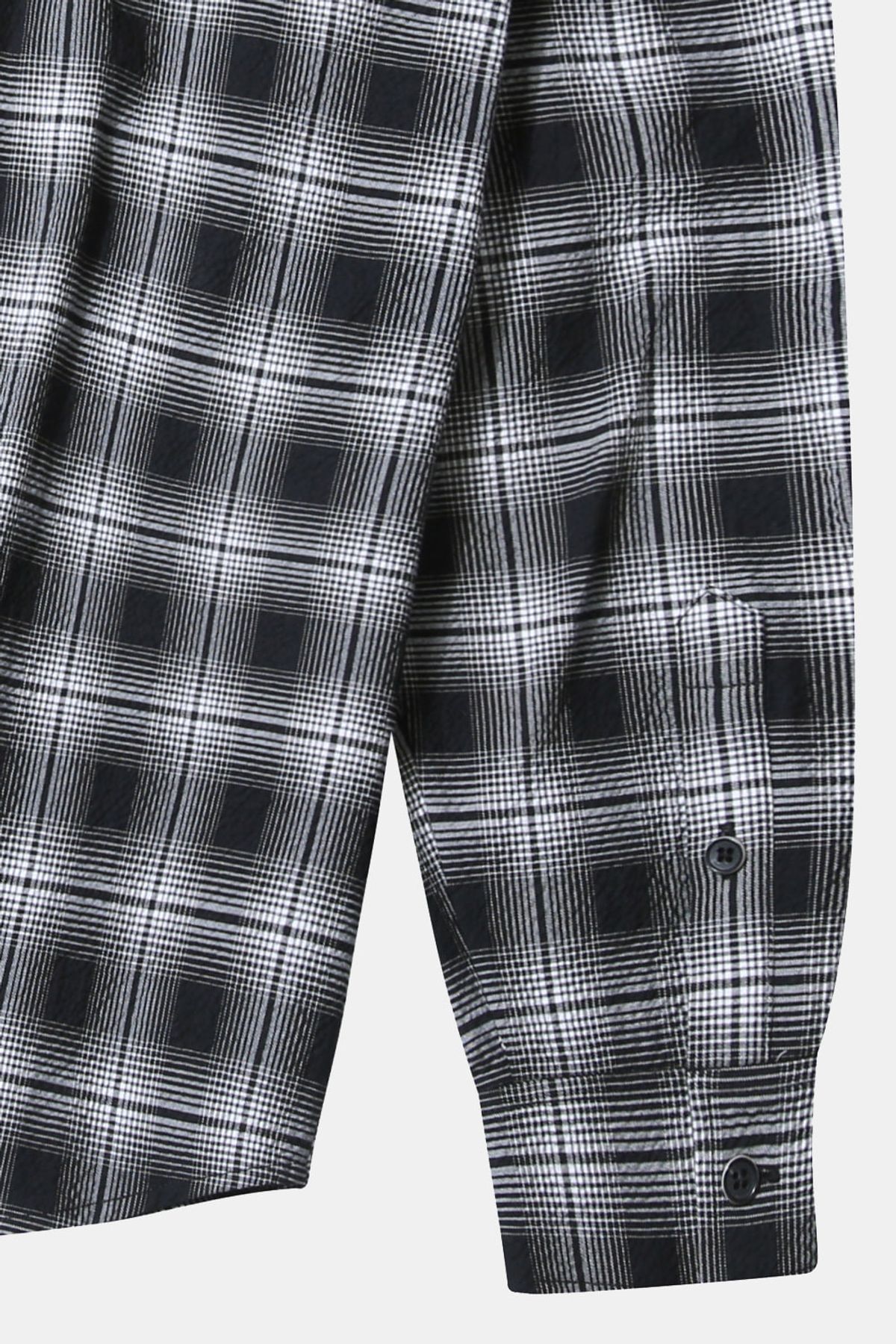 르몽생미셸(LE MONT ST MICHEL) COTTON TARTAN CHECK SHIRT - Black