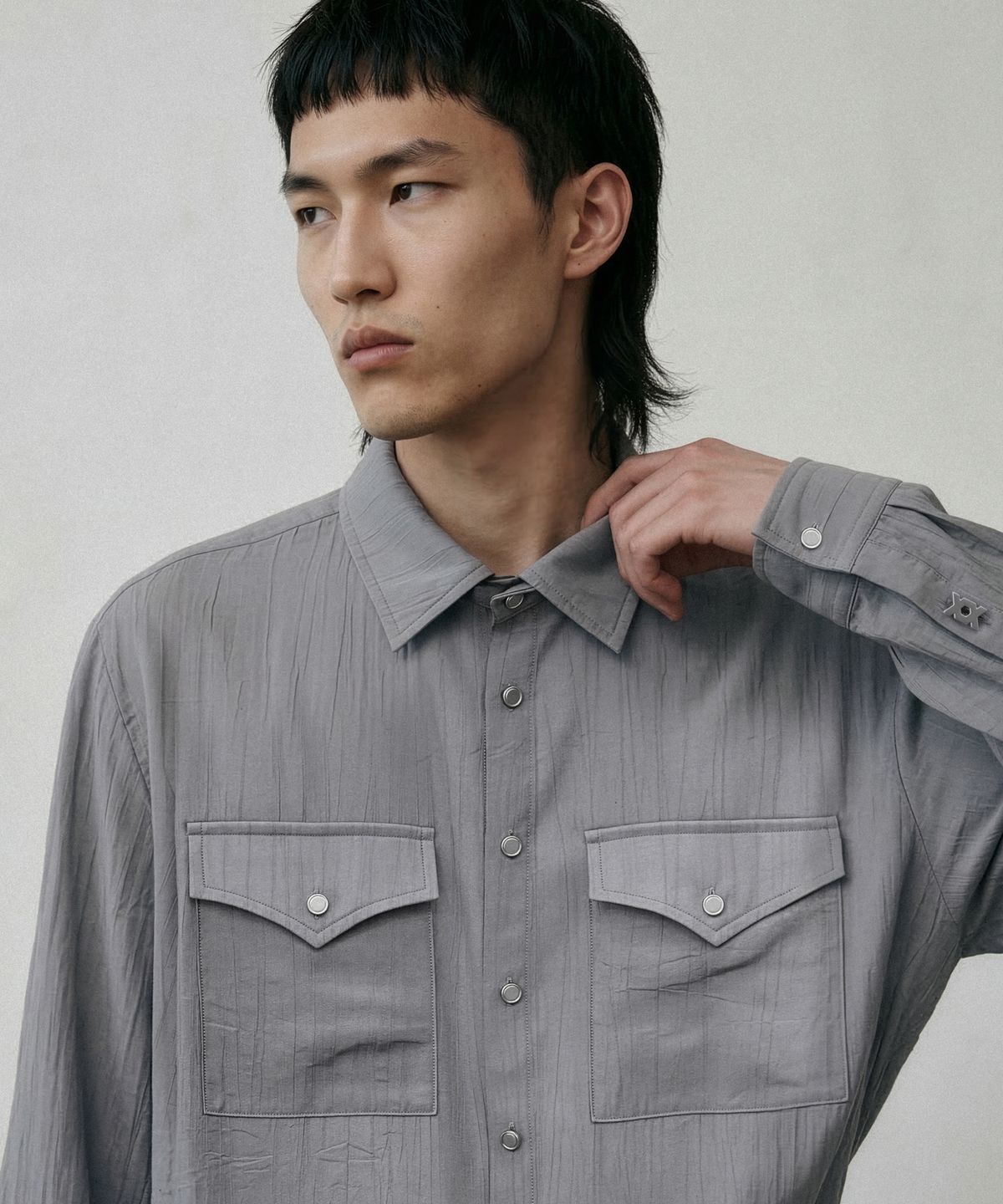 언티지(UNTAGE) 빈티지 웨스턴 셔츠[Grey(UNISEX)]_UTS-SS72