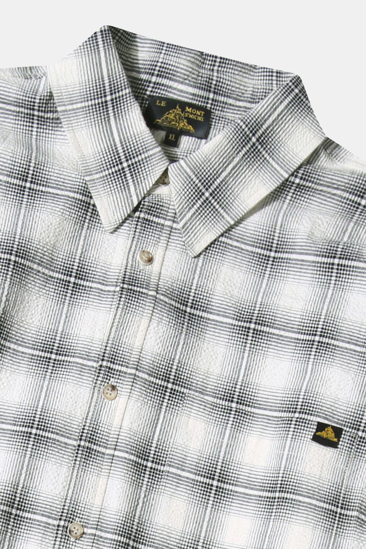 르몽생미셸(LE MONT ST MICHEL) COTTON TARTAN CHECK SHIRT - White