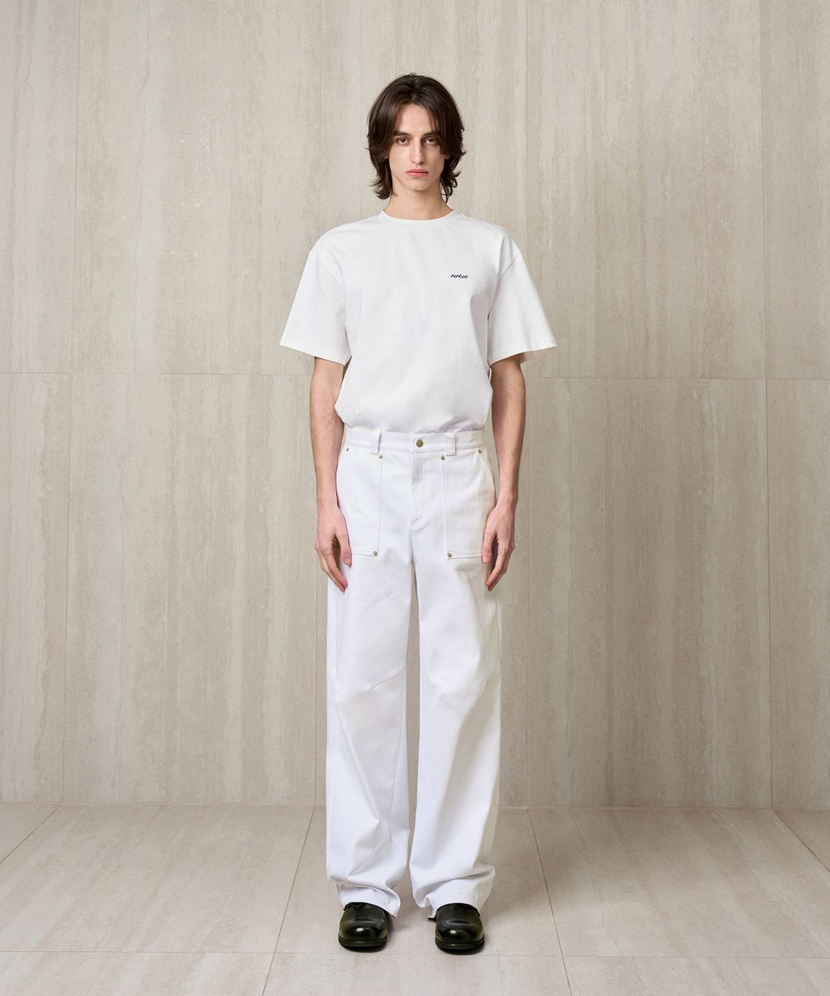 리이 맨(RERHEE MEN) WIDE LEG DENIM PANTS