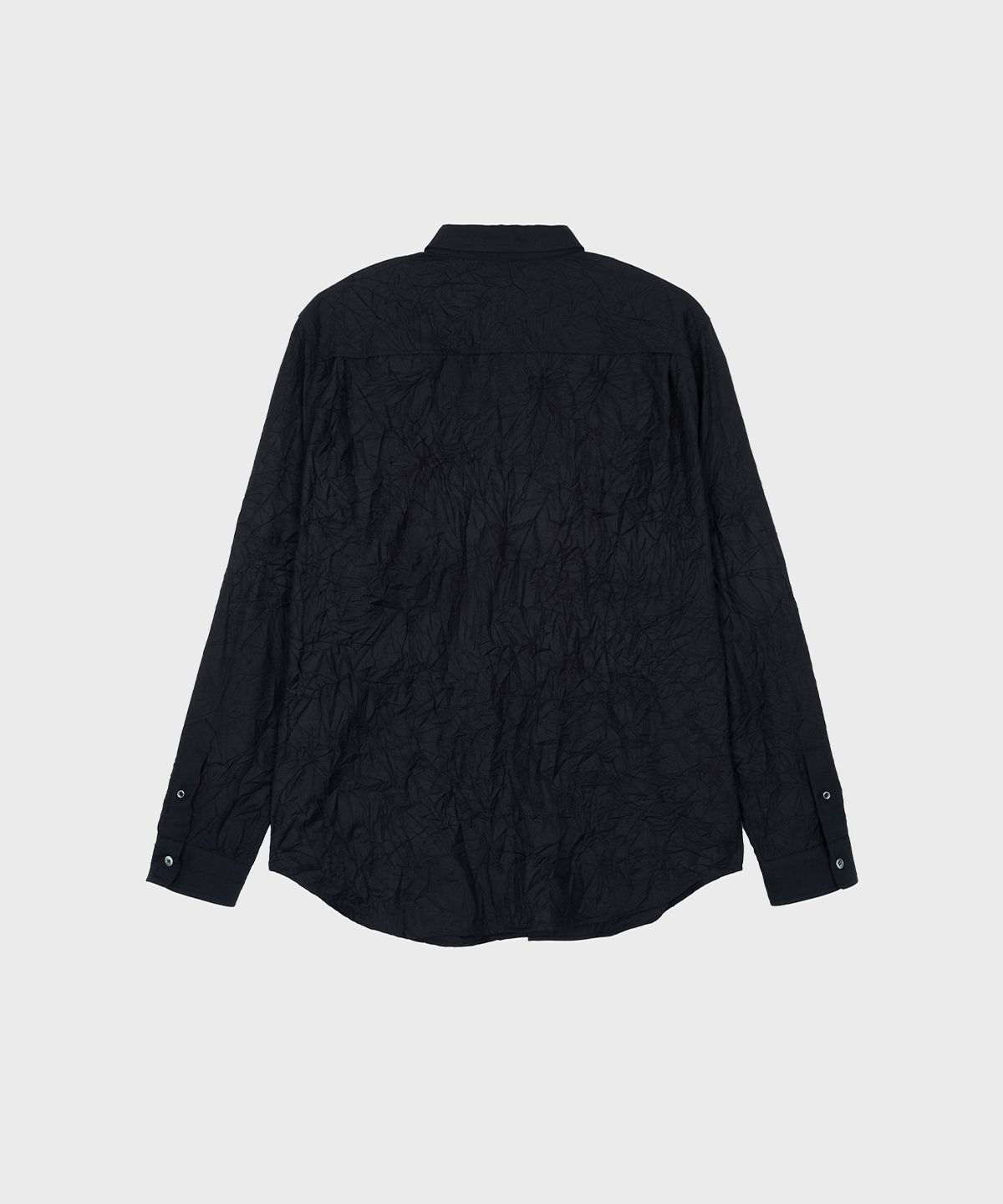 서피스에디션(SURFACE EDITION) CREASED SHIRT BLACK