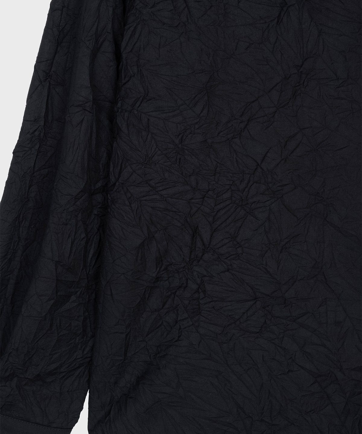 서피스에디션(SURFACE EDITION) CREASED SHIRT BLACK