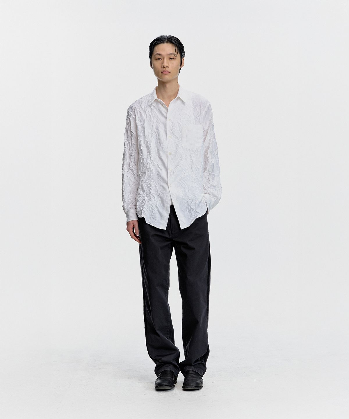 서피스에디션(SURFACE EDITION) CREASED SHIRT WHITE