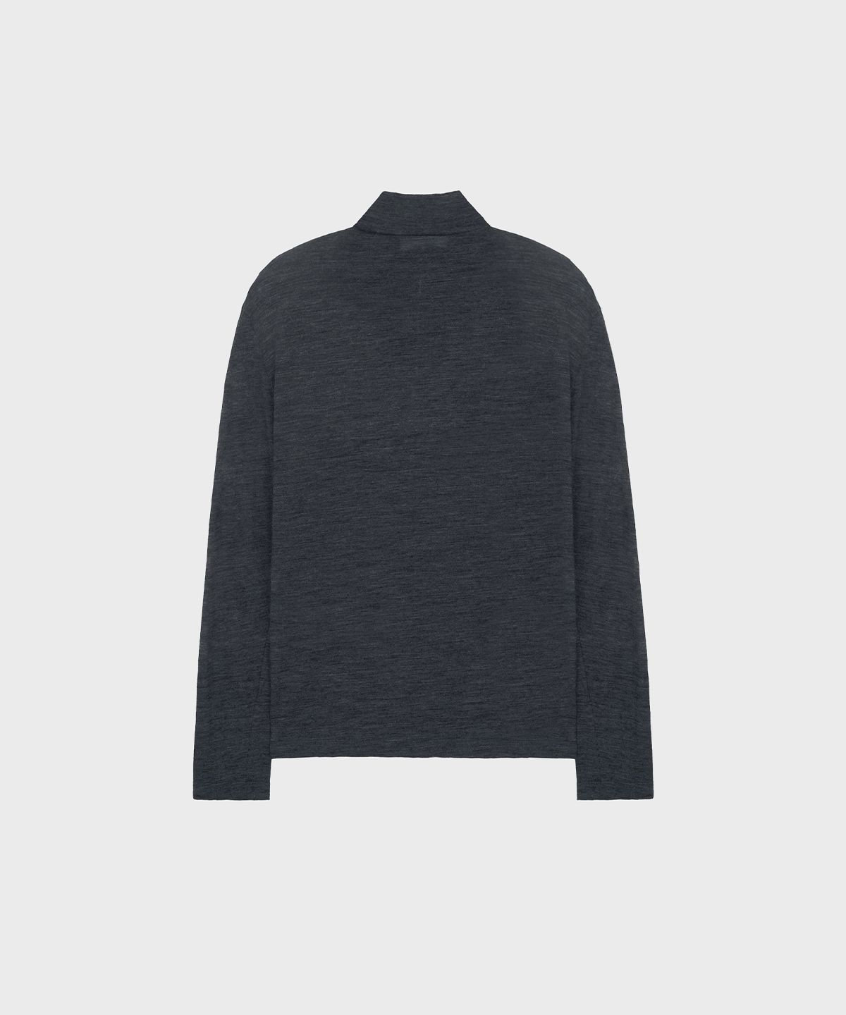 서피스에디션(SURFACE EDITION) LIGHTWEIGHT WOOL HALF ZIP-UP CHARCOAL
