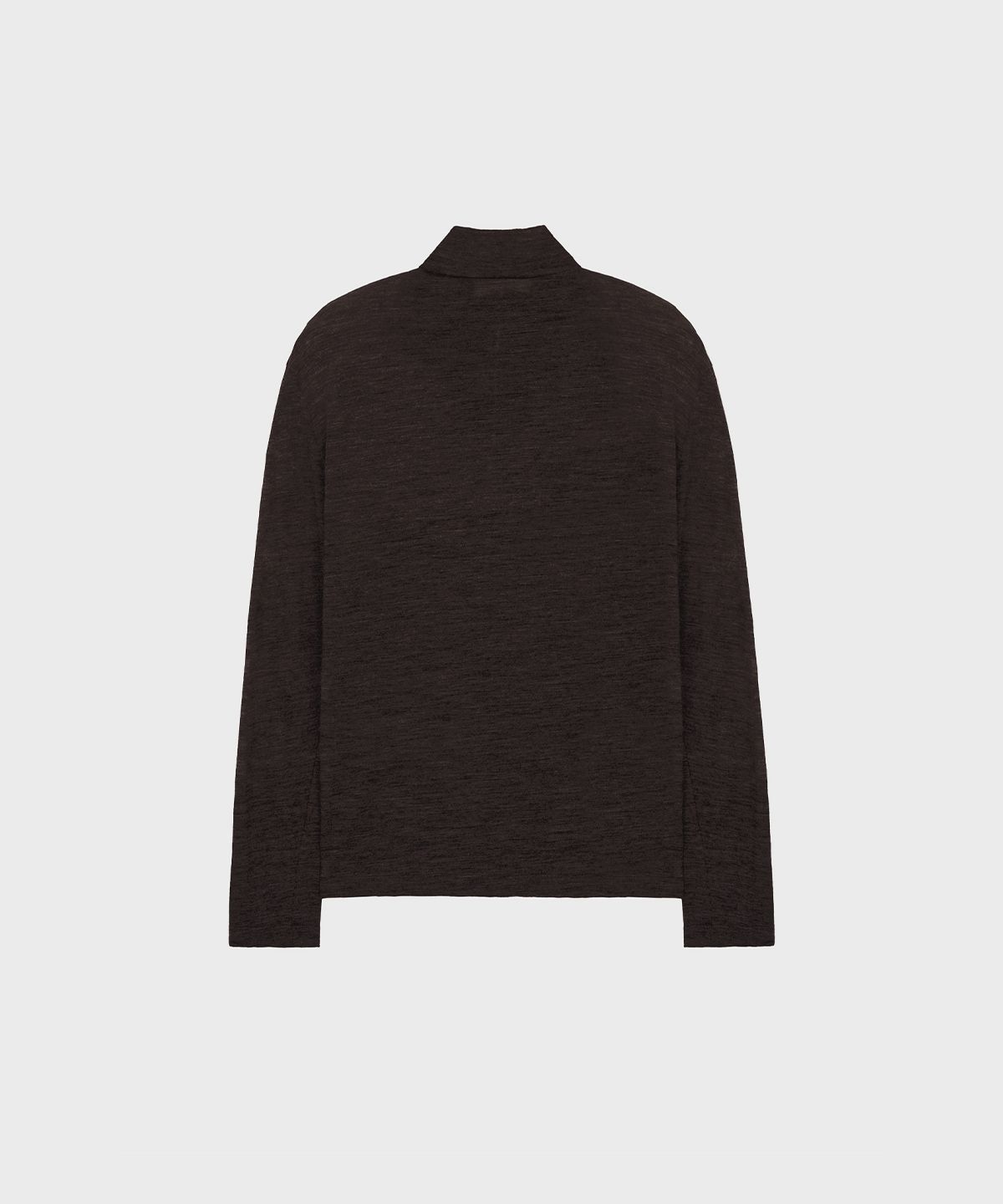 서피스에디션(SURFACE EDITION) LIGHTWEIGHT WOOL HALF ZIP-UP BROWN