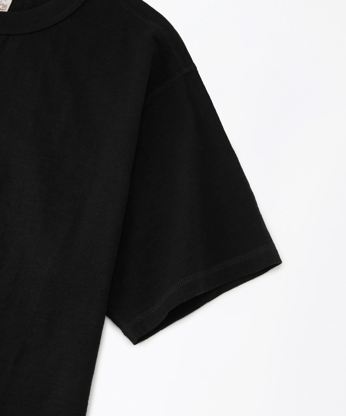 아웃스탠딩(OUTSTANDING) VINTAGE HENLEY NECK HALF SLEEVE TEE_BLACK