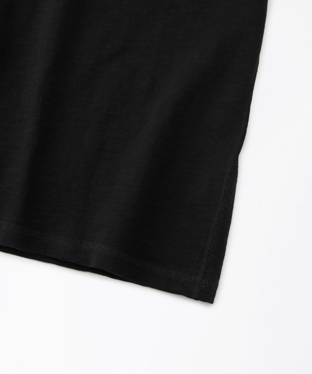 아웃스탠딩(OUTSTANDING) VINTAGE HENLEY NECK HALF SLEEVE TEE_BLACK