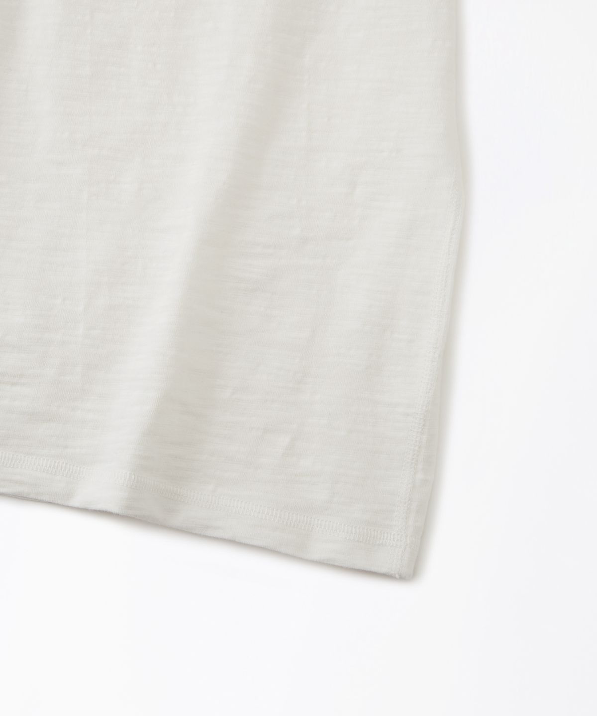 아웃스탠딩(OUTSTANDING) VINTAGE HENLEY NECK HALF SLEEVE TEE_OFF WHITE