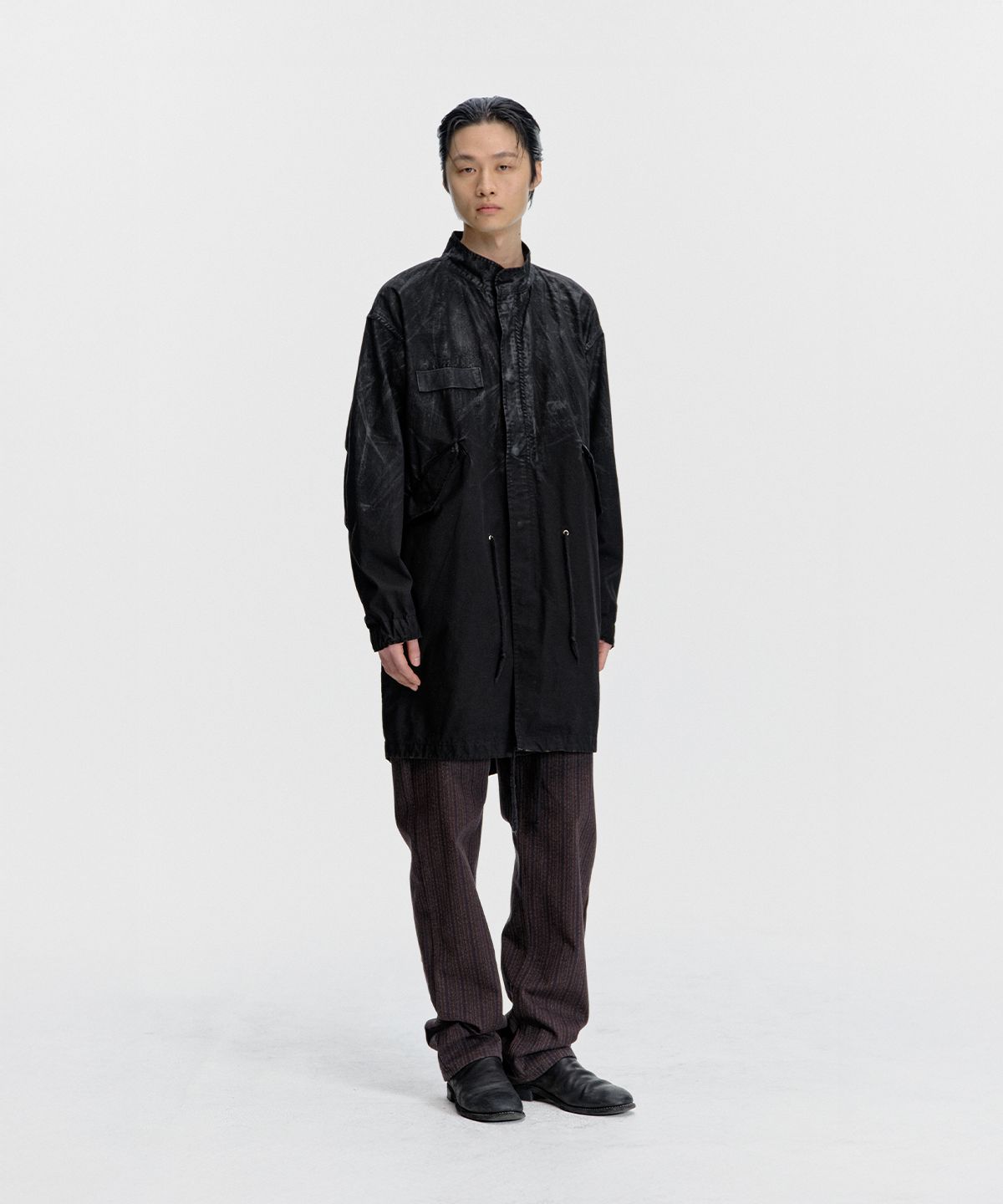 서피스에디션(SURFACE EDITION) WAXED M-65 FISHTAIL PARKA BLACK