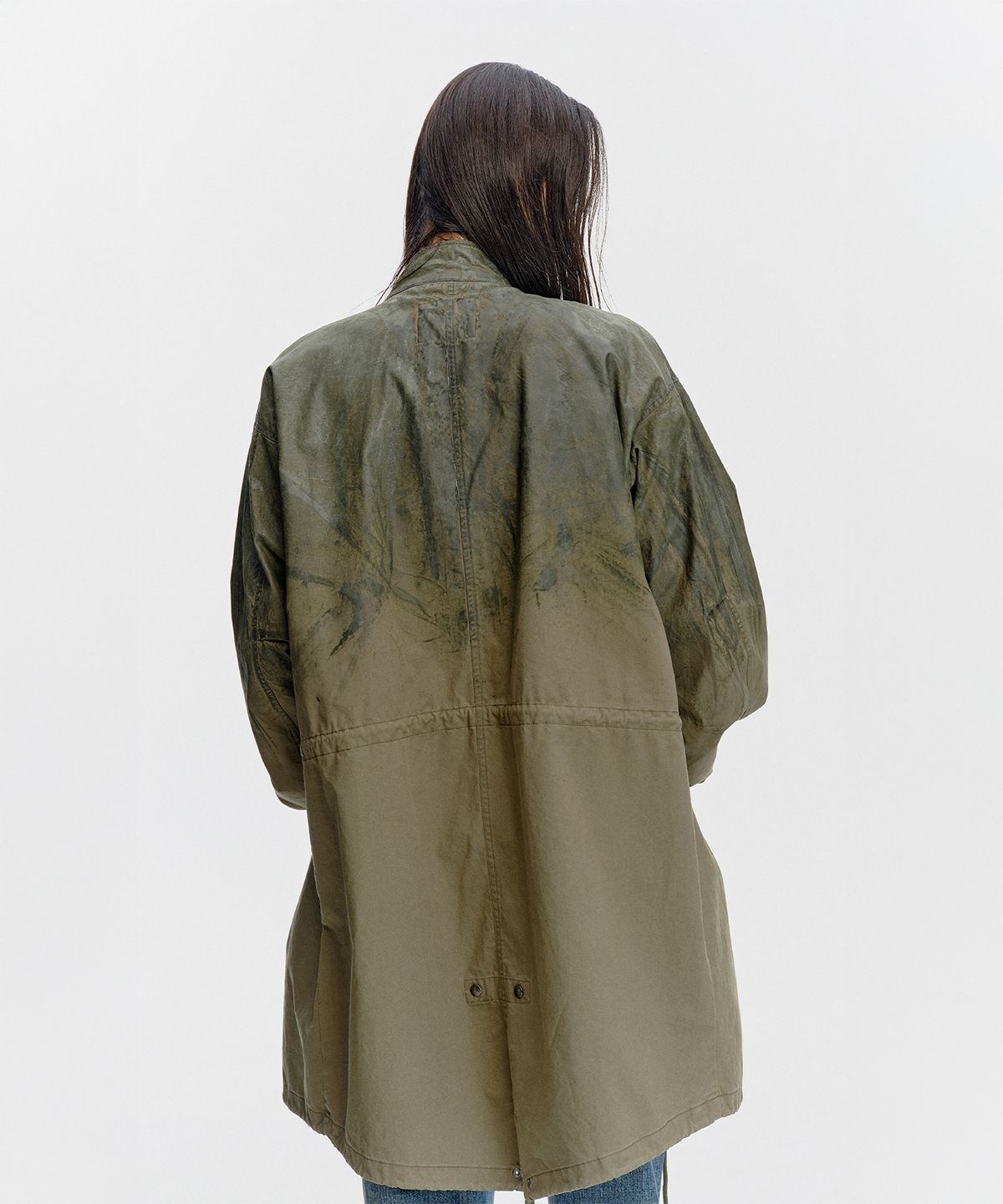 서피스에디션(SURFACE EDITION) WAXED M-65 FISHTAIL PARKA OLIVE