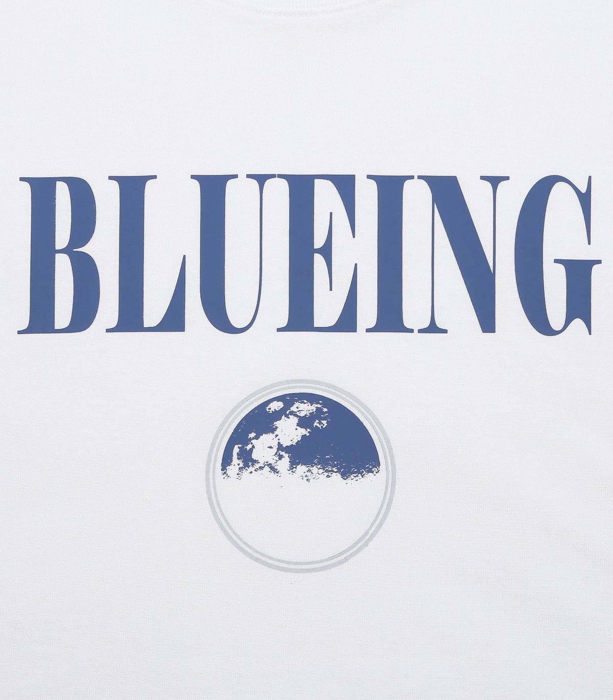 블루잉(BLUEING) BLUEING PLANET LOGO GRAPHIC TEE [WHITE]