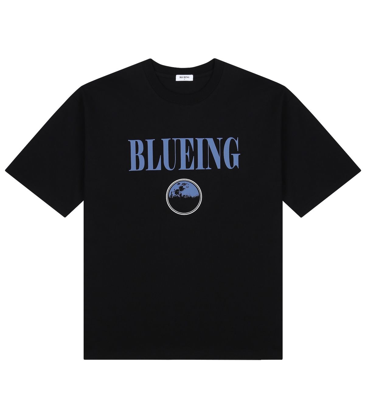 블루잉(BLUEING) BLUEING PLANET LOGO GRAPHIC TEE [BLACK]