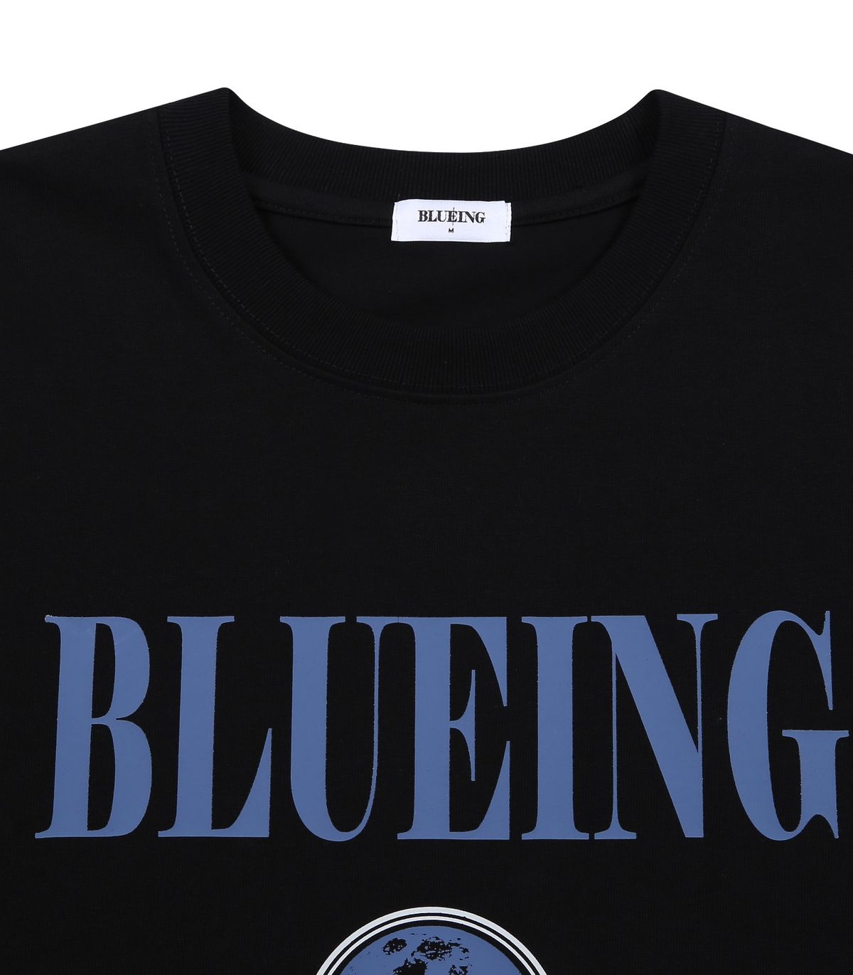 블루잉(BLUEING) BLUEING PLANET LOGO GRAPHIC TEE [BLACK]