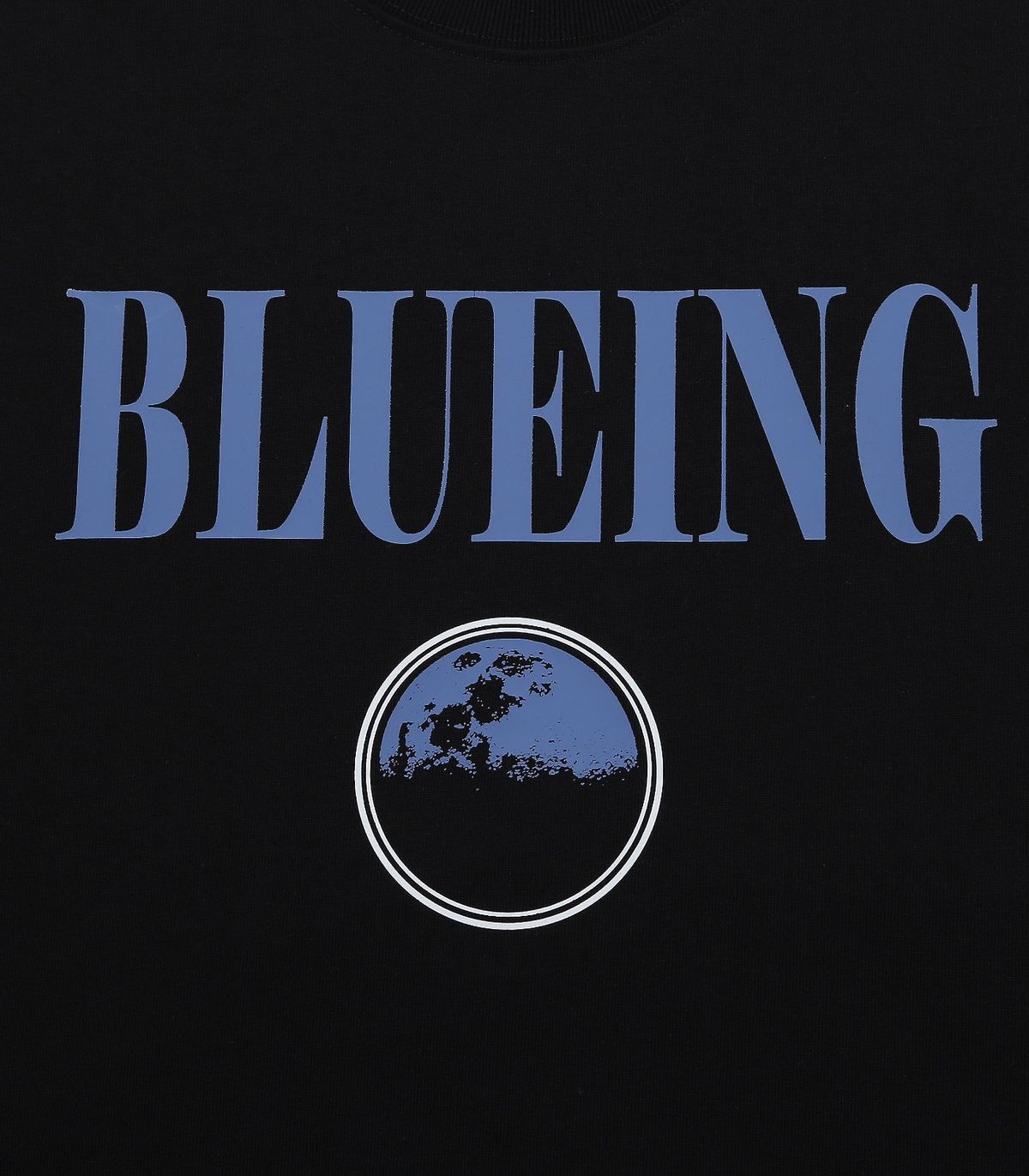 블루잉(BLUEING) BLUEING PLANET LOGO GRAPHIC TEE [BLACK]