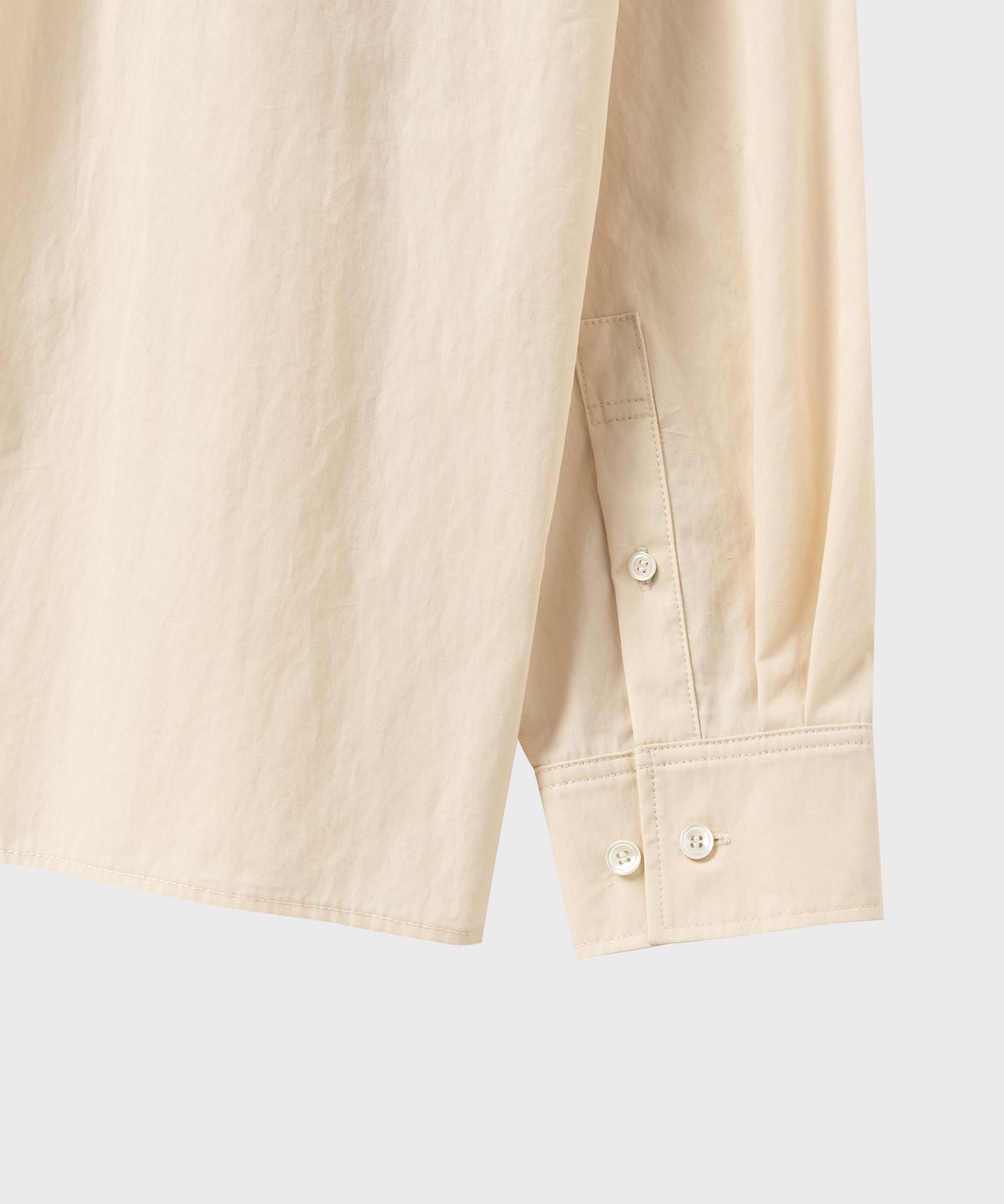 넌블랭크(NONBLANK) 소프트 크런치 CN 크롭 LS 셔츠_PALE YELLOW