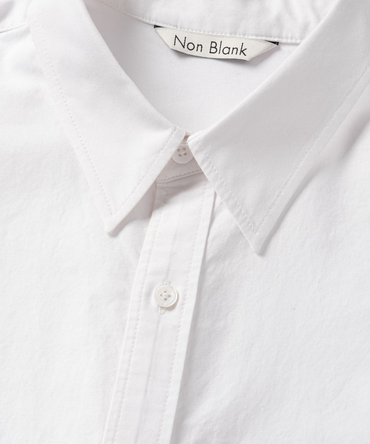 넌블랭크(NONBLANK) 옥스포드 크롭 LS 셔츠_WHITE