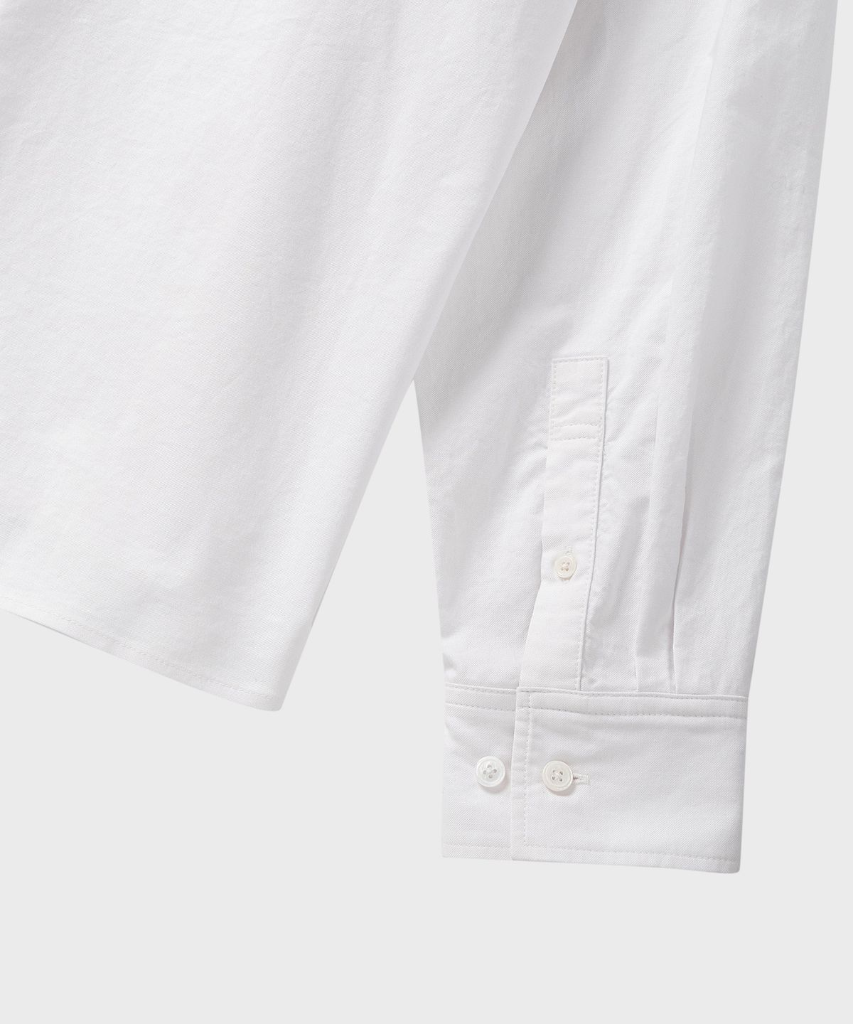 넌블랭크(NONBLANK) 옥스포드 크롭 LS 셔츠_WHITE