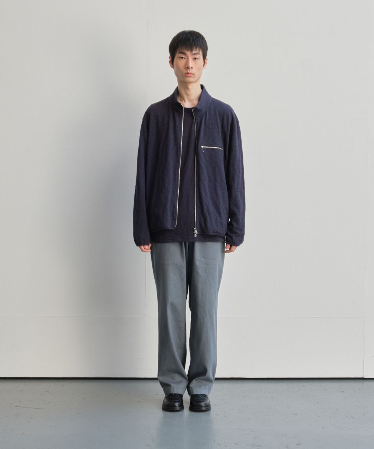 홀리선(HORLISUN) Cove Drape Loose Denim Pants Gray