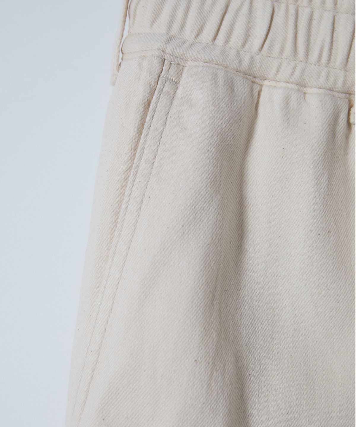 홀리선(HORLISUN) Cove Drape Loose Denim Pants Ecru
