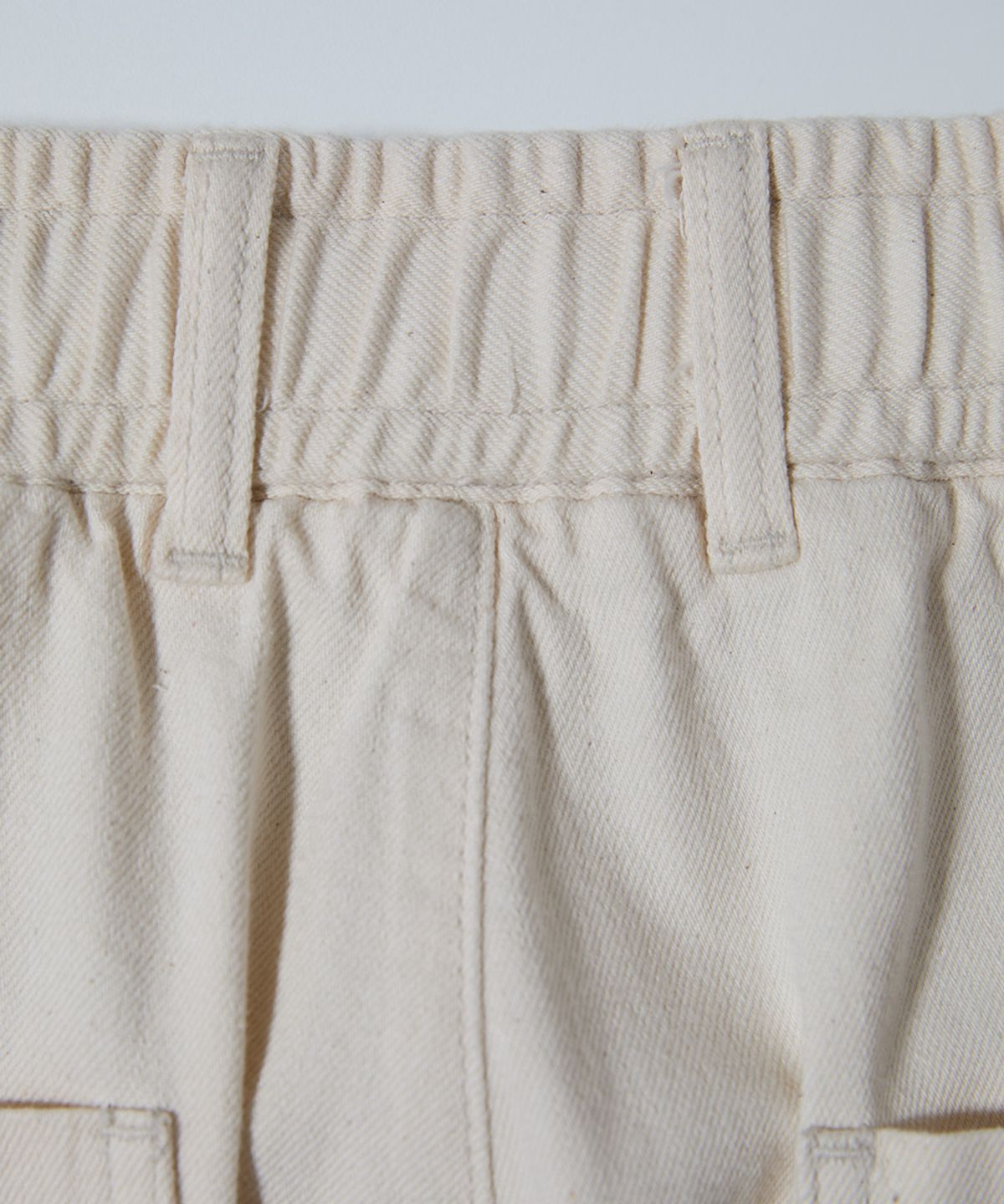홀리선(HORLISUN) Cove Drape Loose Denim Pants Ecru