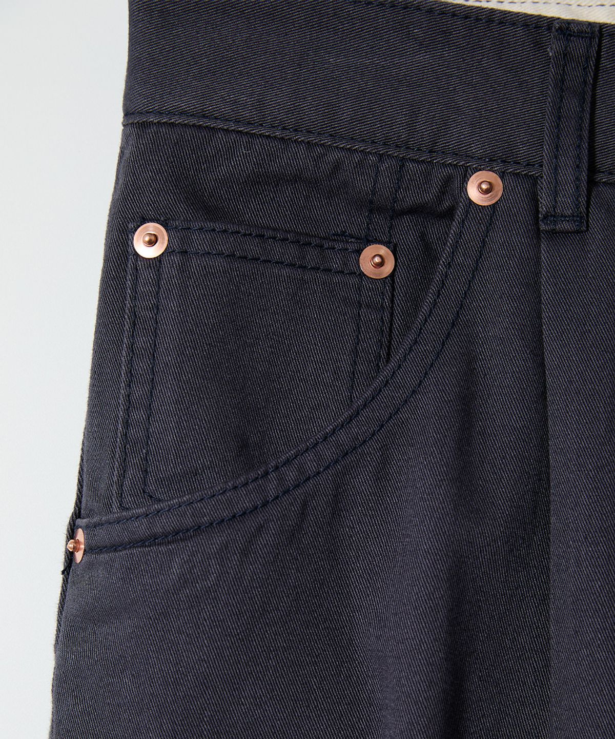 홀리선(HORLISUN) Banff Loose Tapered Chino Pants Navy