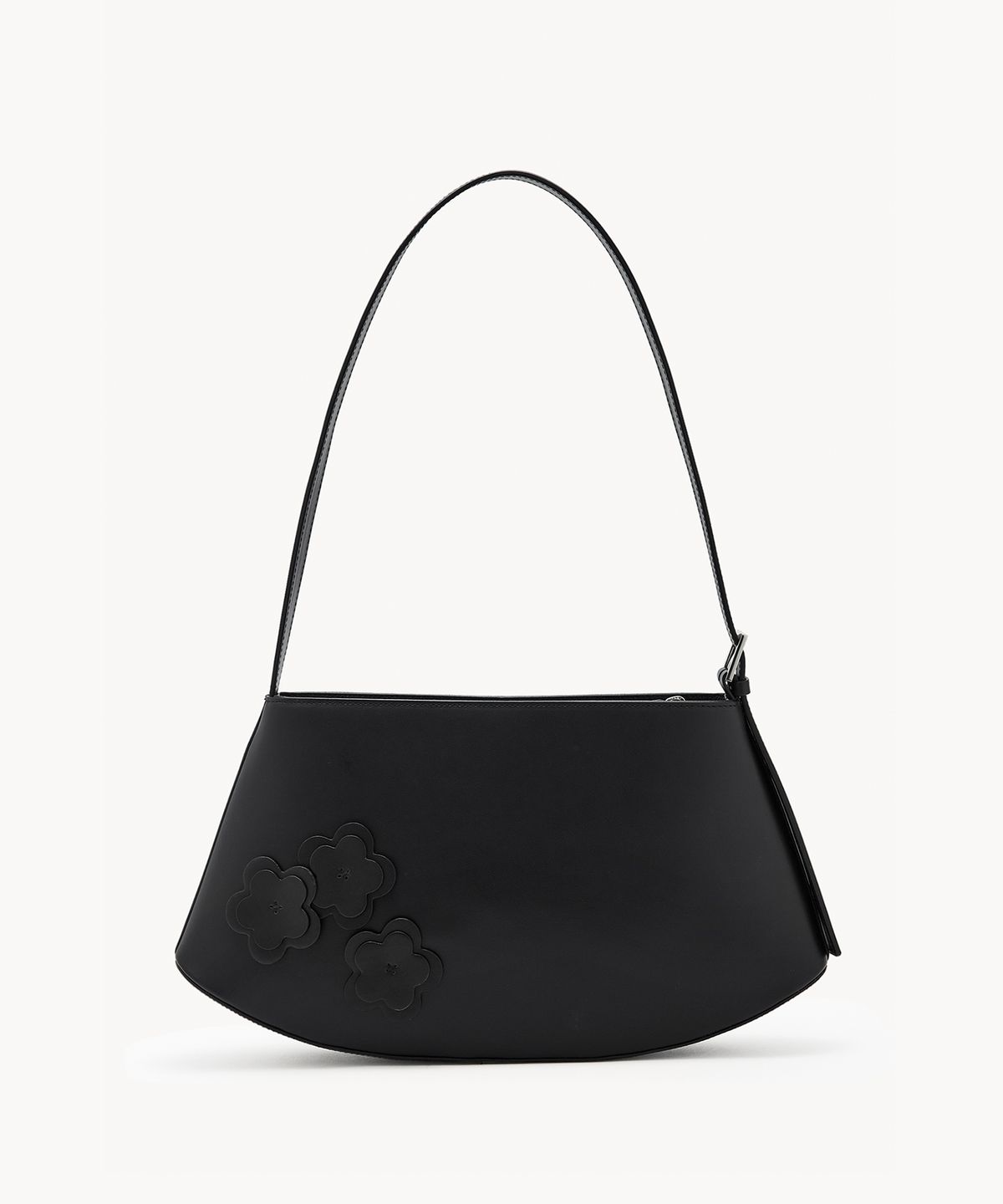 끌라베(CLAVE) 미아 플라워 블랙  토트백 (MIA FLOWER Black Tote Bag)