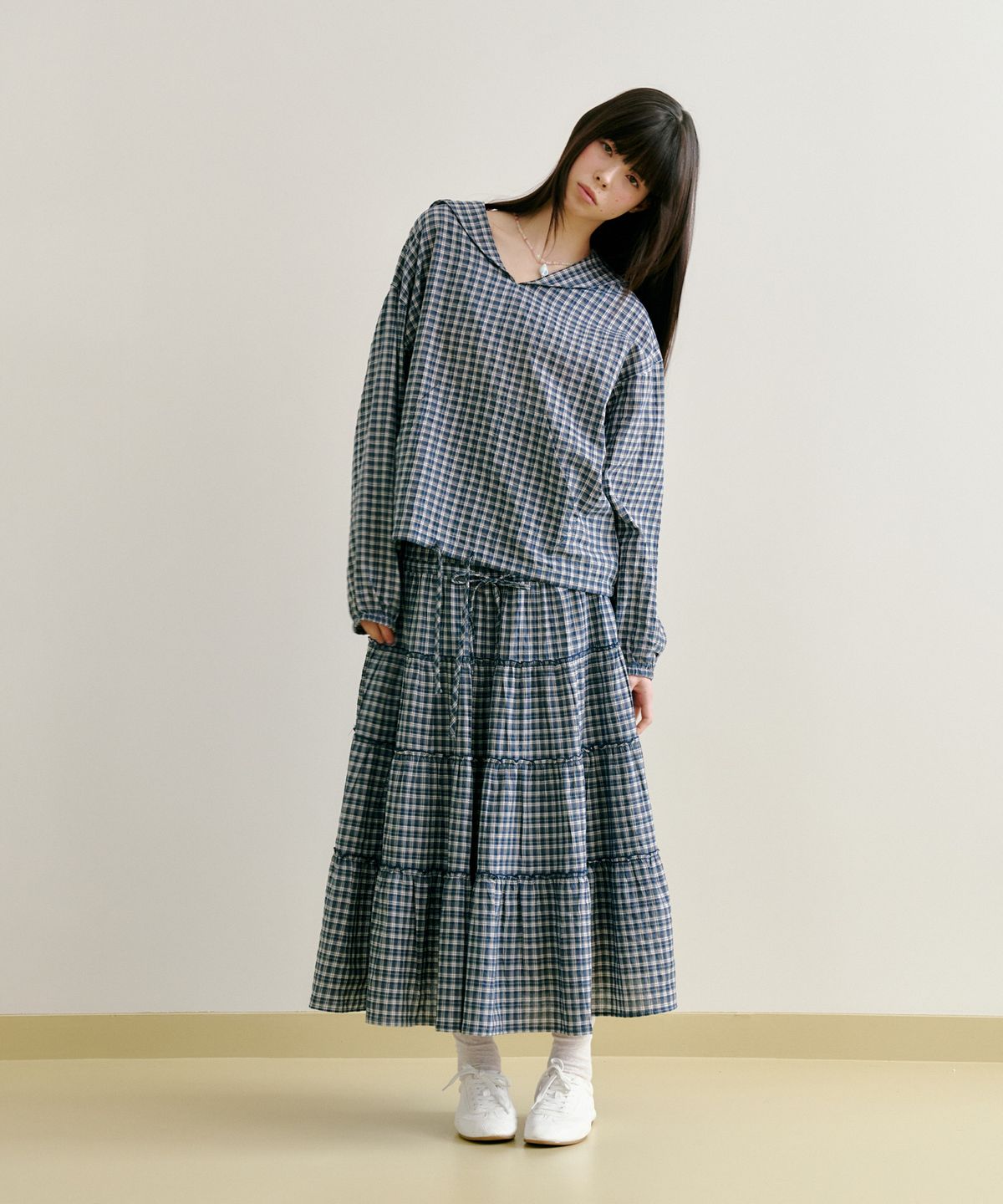 펀프롬펀(FUNFROMFUN) Afternoon Sailor Blouse, Navy