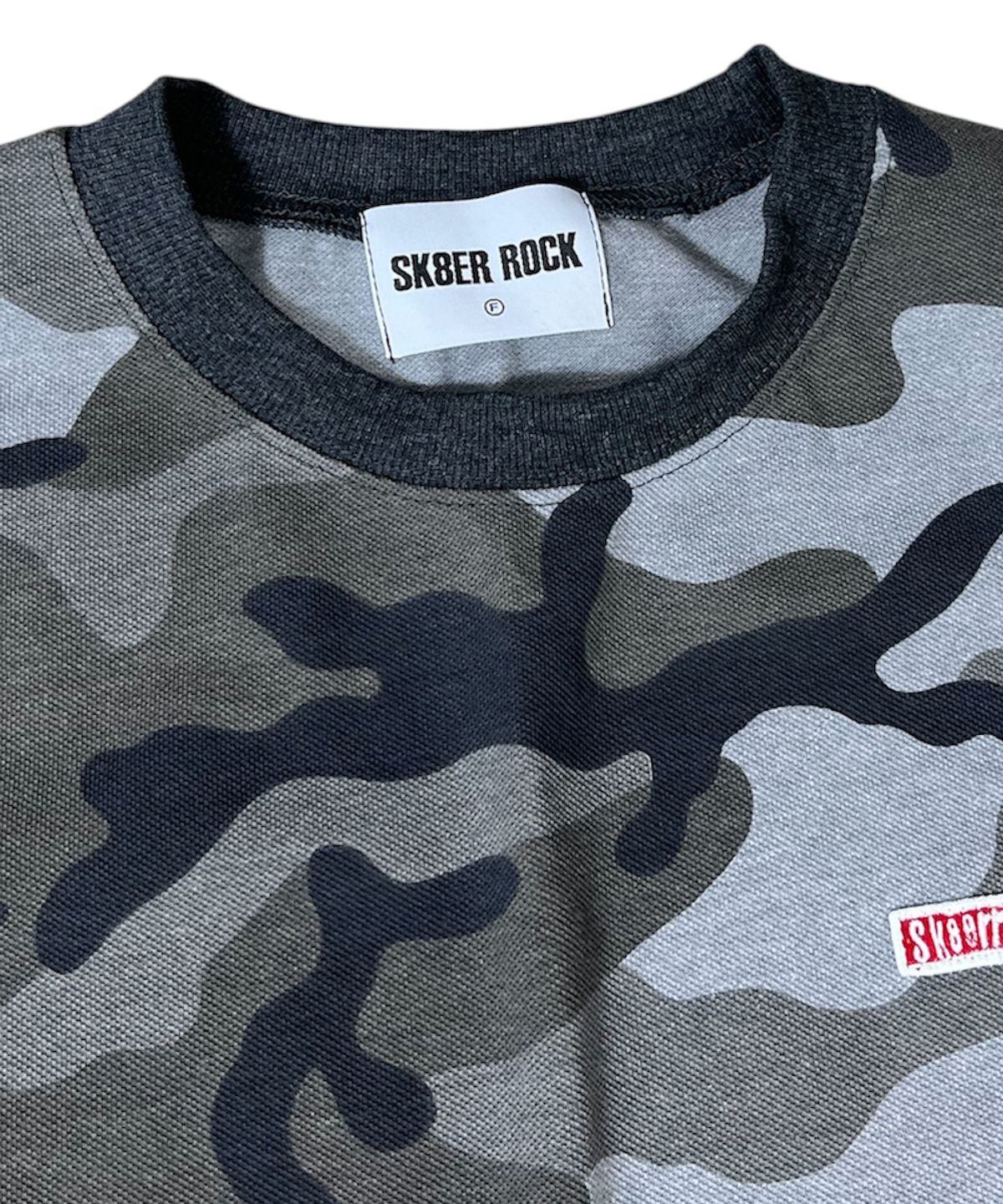 스케이터락(SK8ER ROCK) Pique Camouflage T-shirt ((gray khaki))
