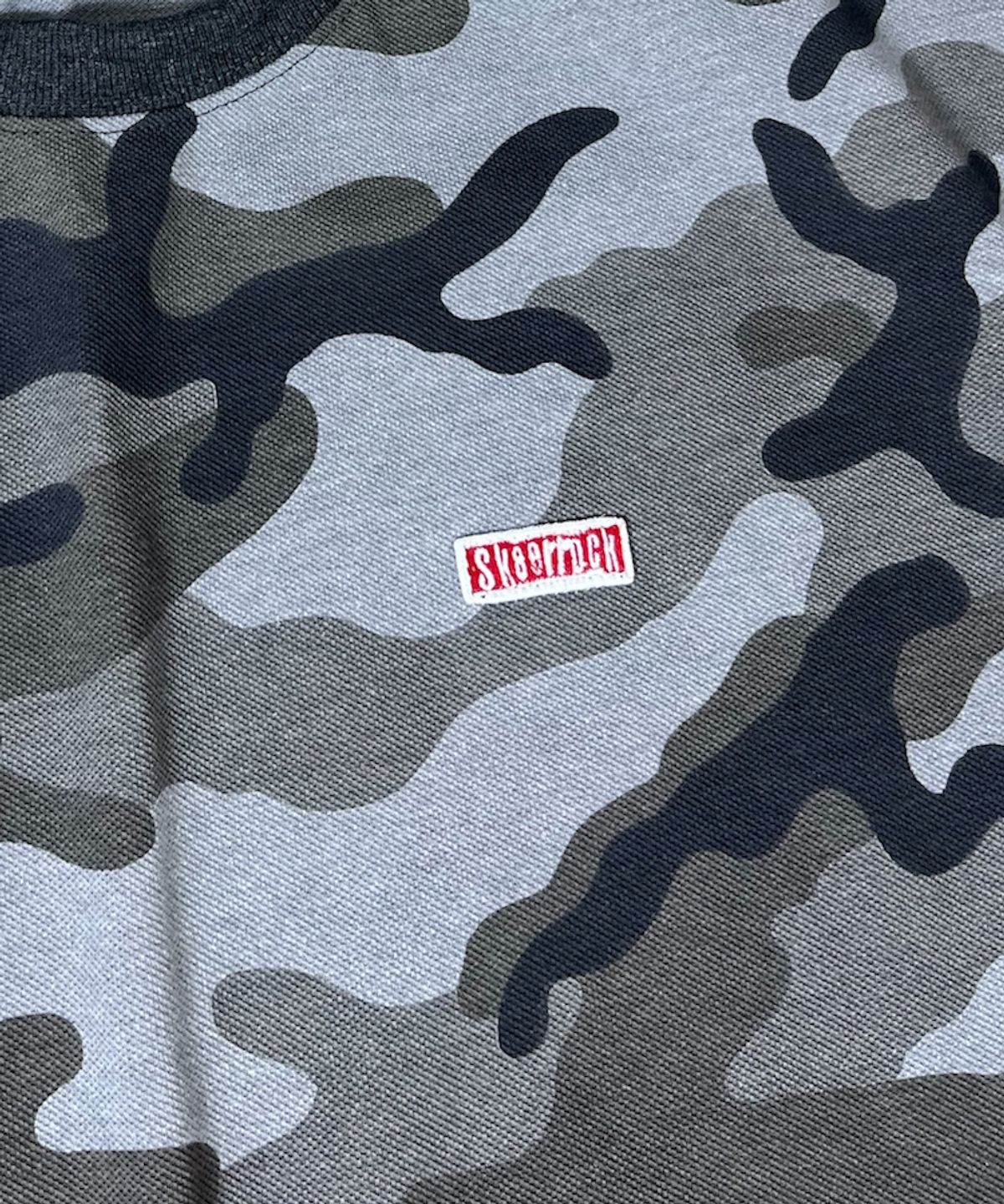 스케이터락(SK8ER ROCK) Pique Camouflage T-shirt ((gray khaki))