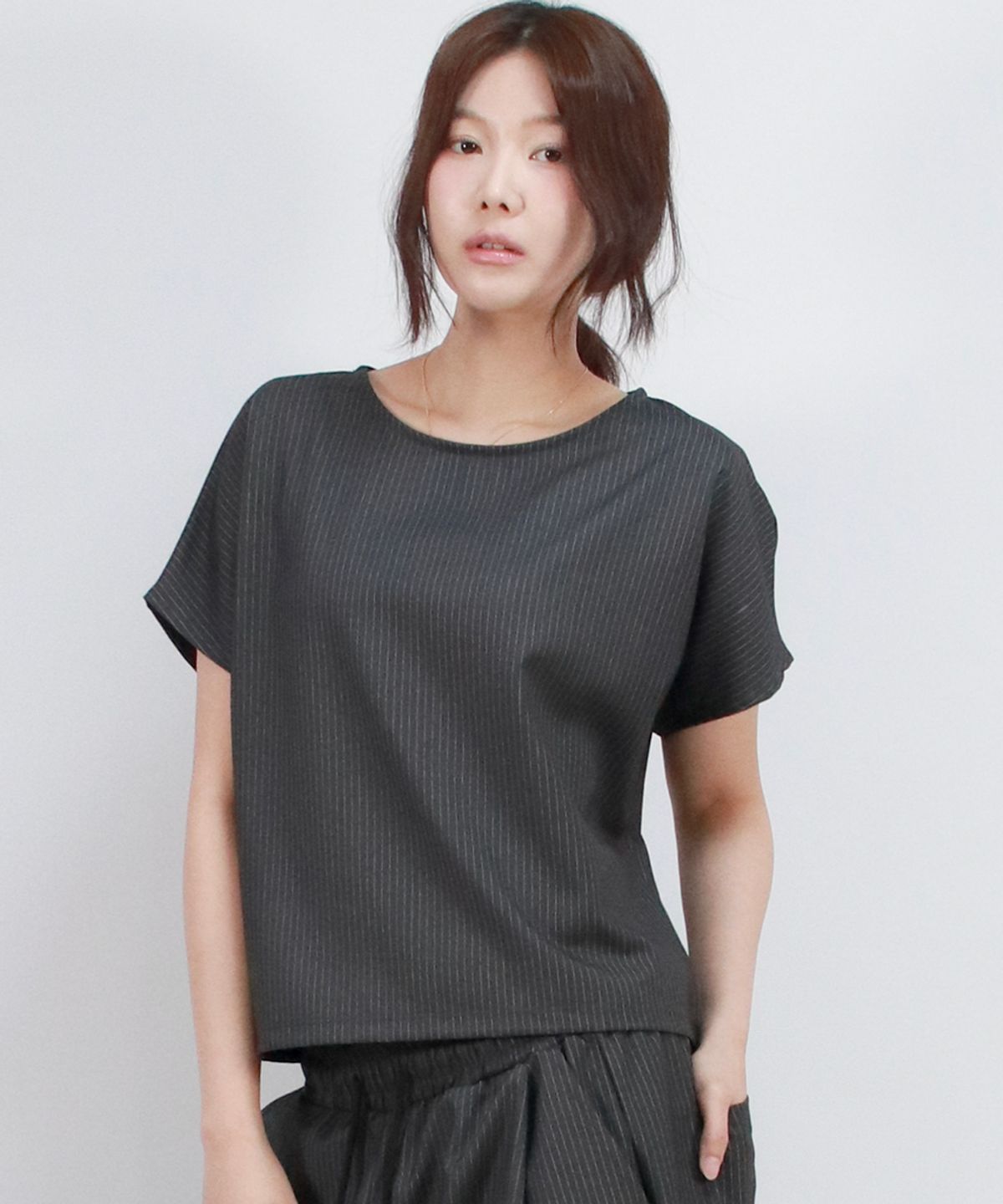 드마크(DEMARC) Pin Stripe Mini French Shirt