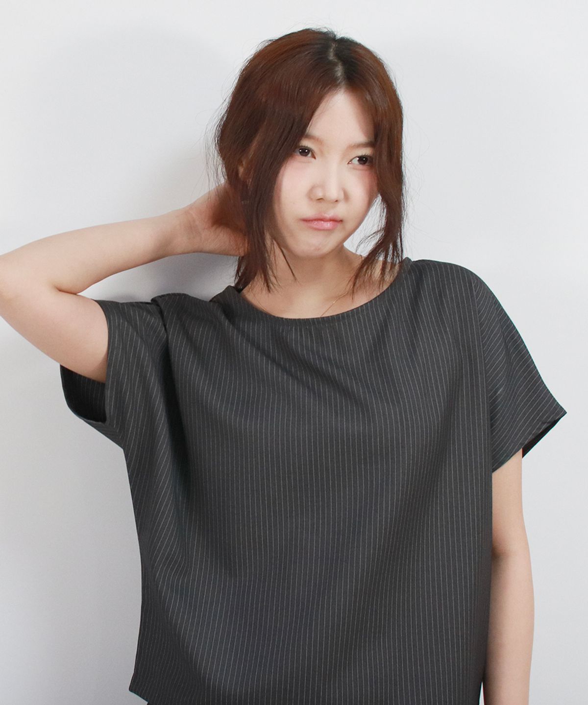 드마크(DEMARC) Pin Stripe Mini French Shirt